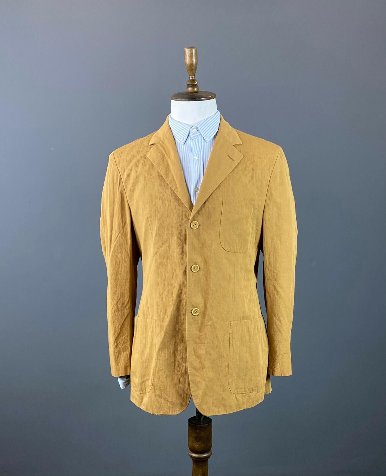 Romeo Gigli Men Romeo Gigli Cotton Three Button Blazer Jacket Size 50 Size US M / EU 48-50 / 2 - 1 Thumbnail
