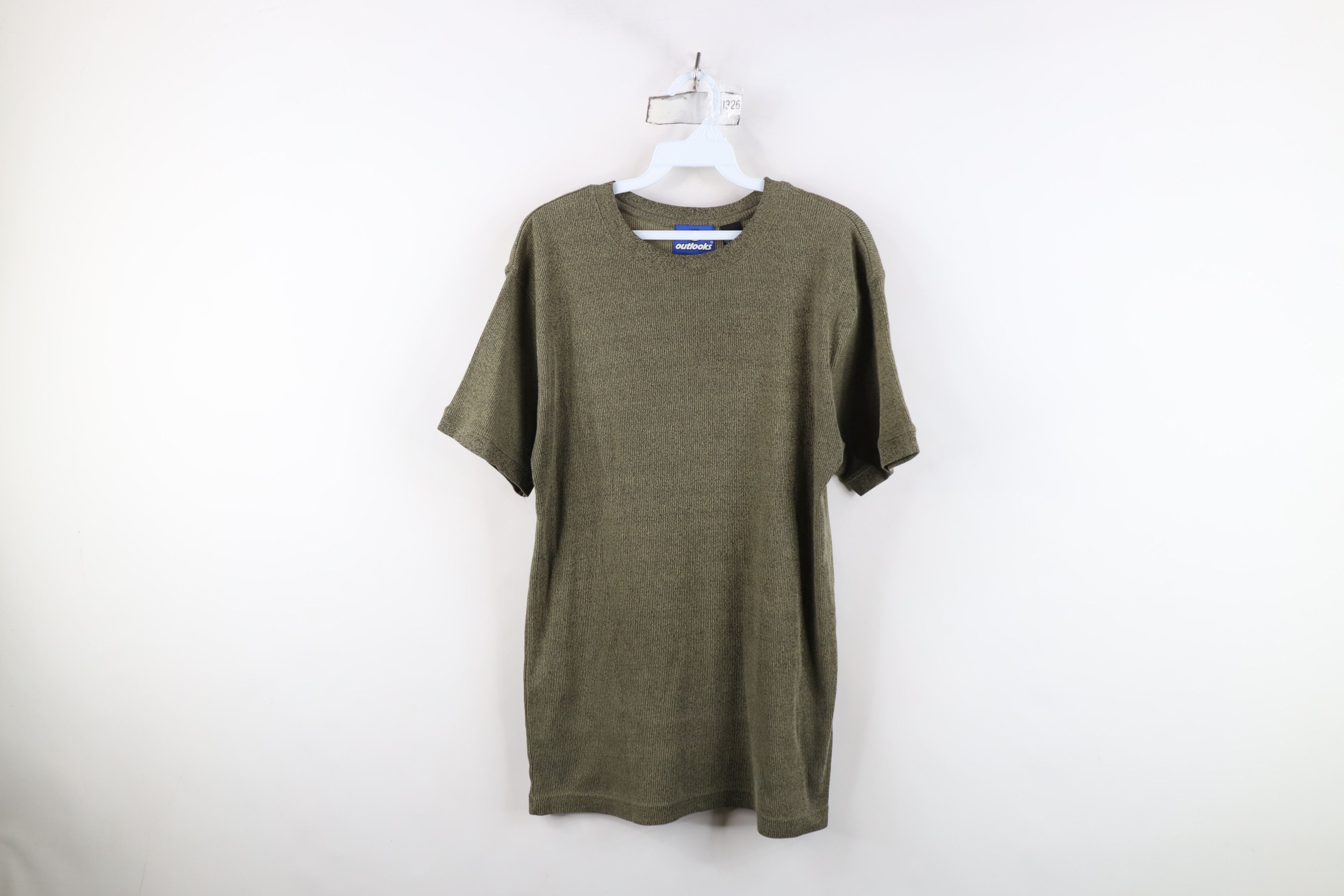 Vintage Vintage 90s Streetwear Ribbed Knit Short Sleeve T-Shirt Size US L / EU 52-54 / 3 - 1 Thumbnail