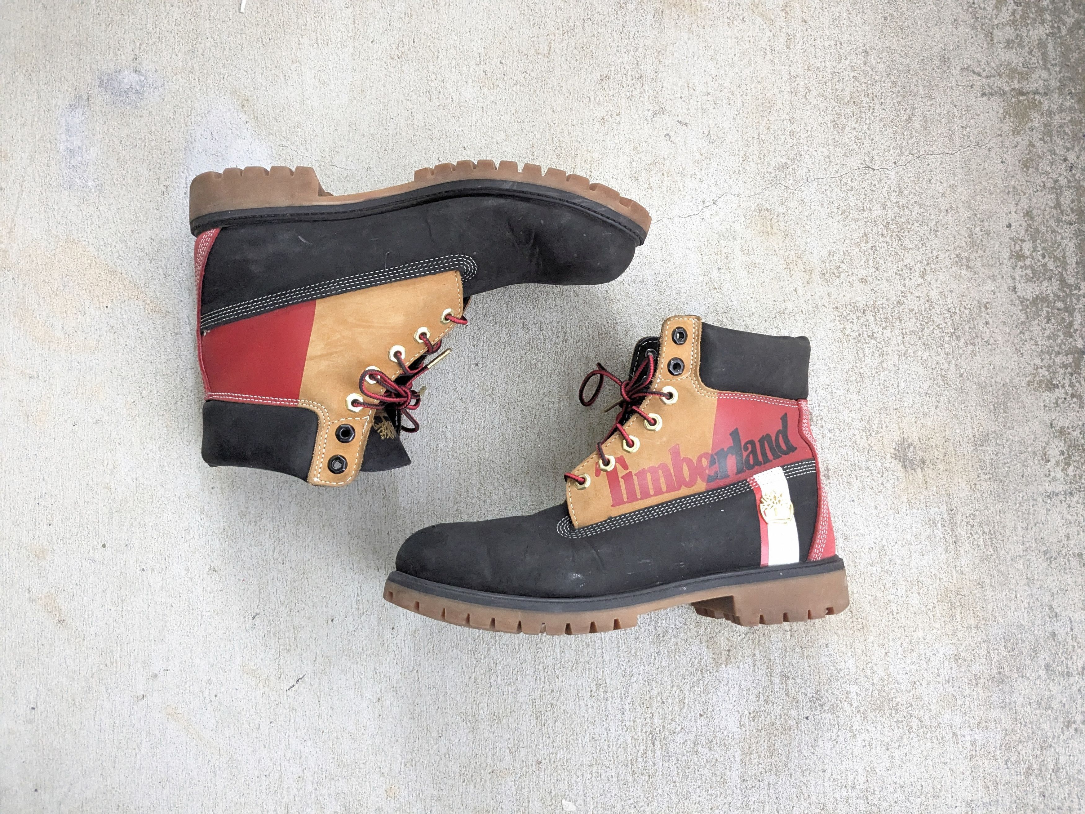 Other Timberland Boots Wheat Red Black 10 M Suede Combat Size US 10 / EU 43 - 1 Thumbnail