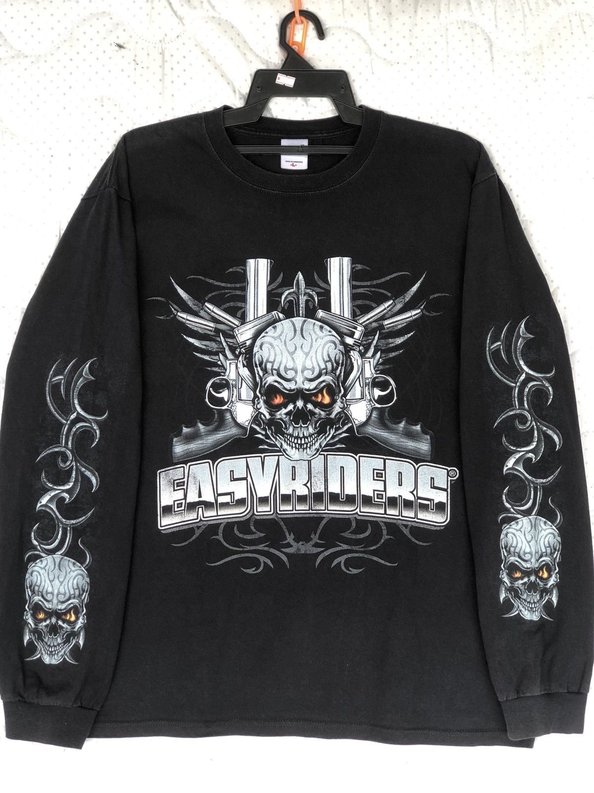 Harley Davidson Vintage EASYRIDERS Skull And Guns Sleeve Print Size US L / EU 52-54 / 3 - 1 Thumbnail