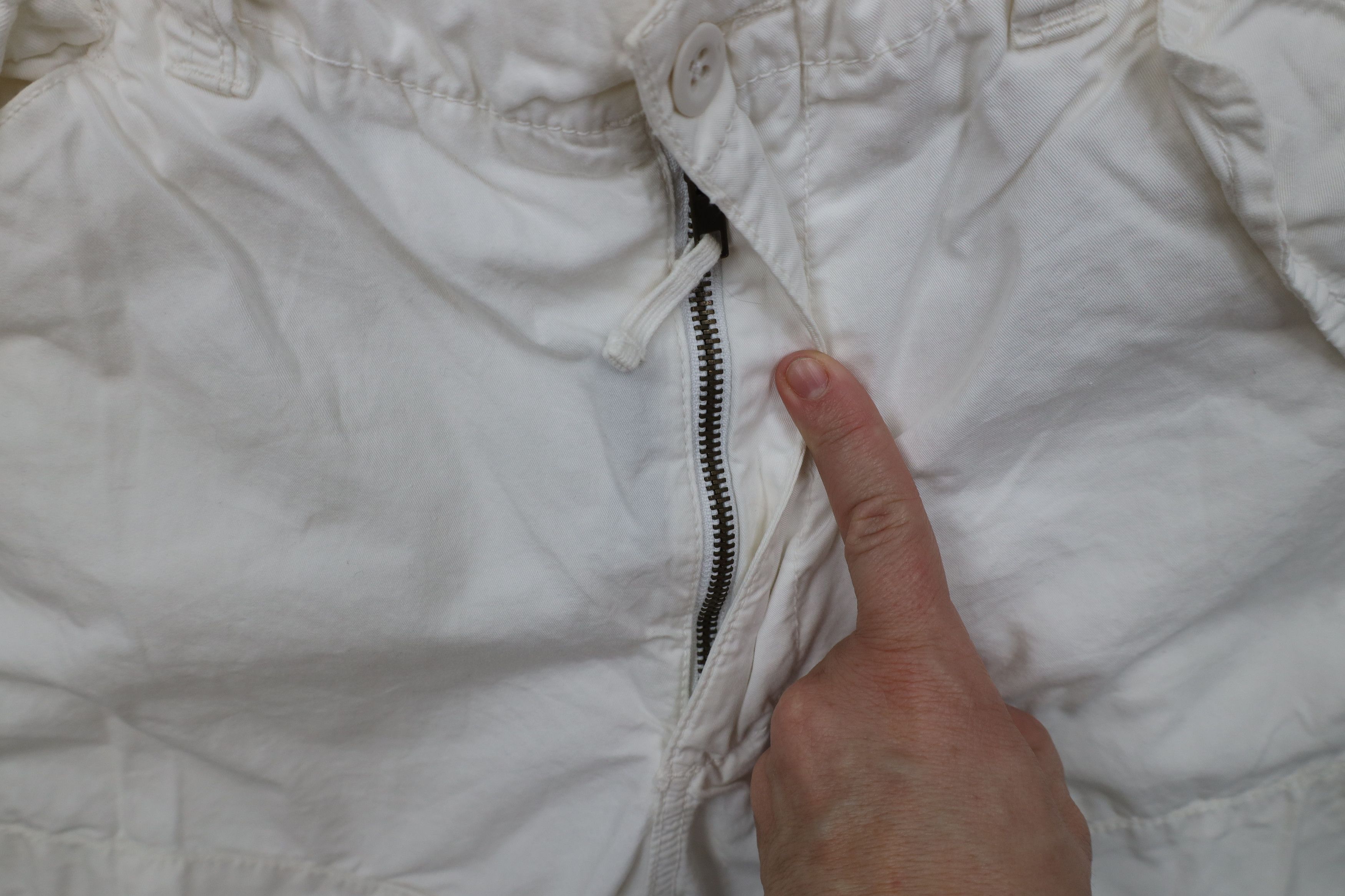 Ralph Lauren Vintage 90s Ralph Lauren Wide Leg Cargo Pants White Cotton Size US 36 / EU 52 - 6 Thumbnail