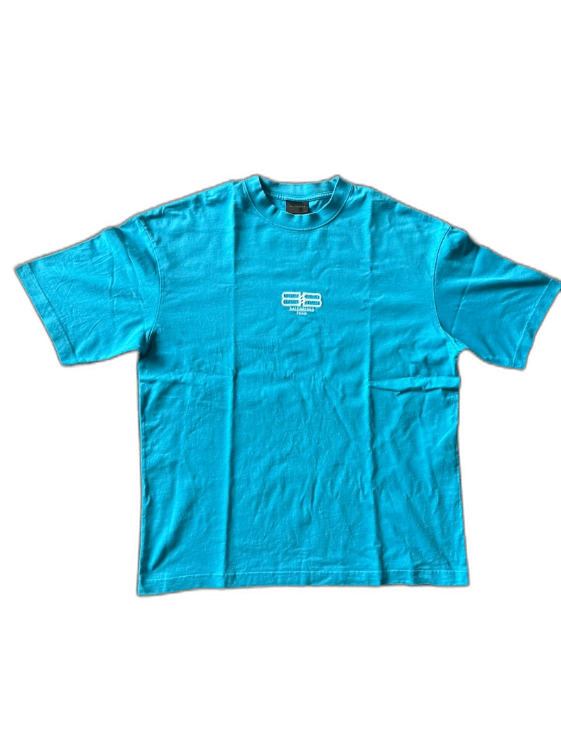 Balenciaga Balenciaga New Sky Blue Short Sleeve T-Shirt-yf Size US M / EU 48-50 / 2 - 1 Thumbnail