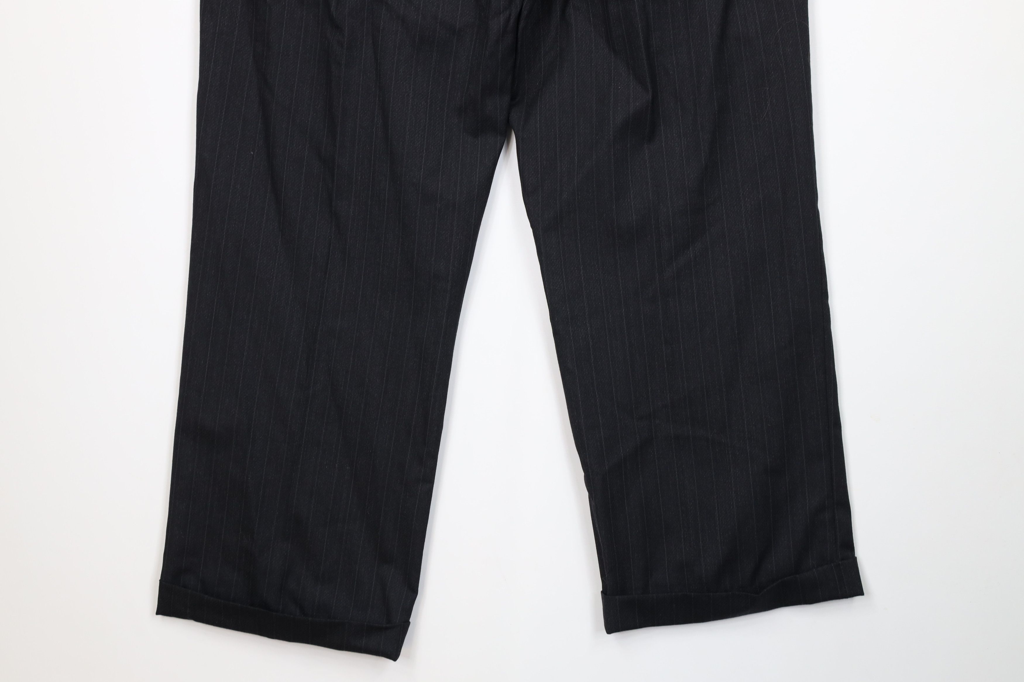 Vintage Vintage 90s Streetwear Striped Wide Leg Chino Pants Black Size US 32 / EU 48 - 12 Thumbnail