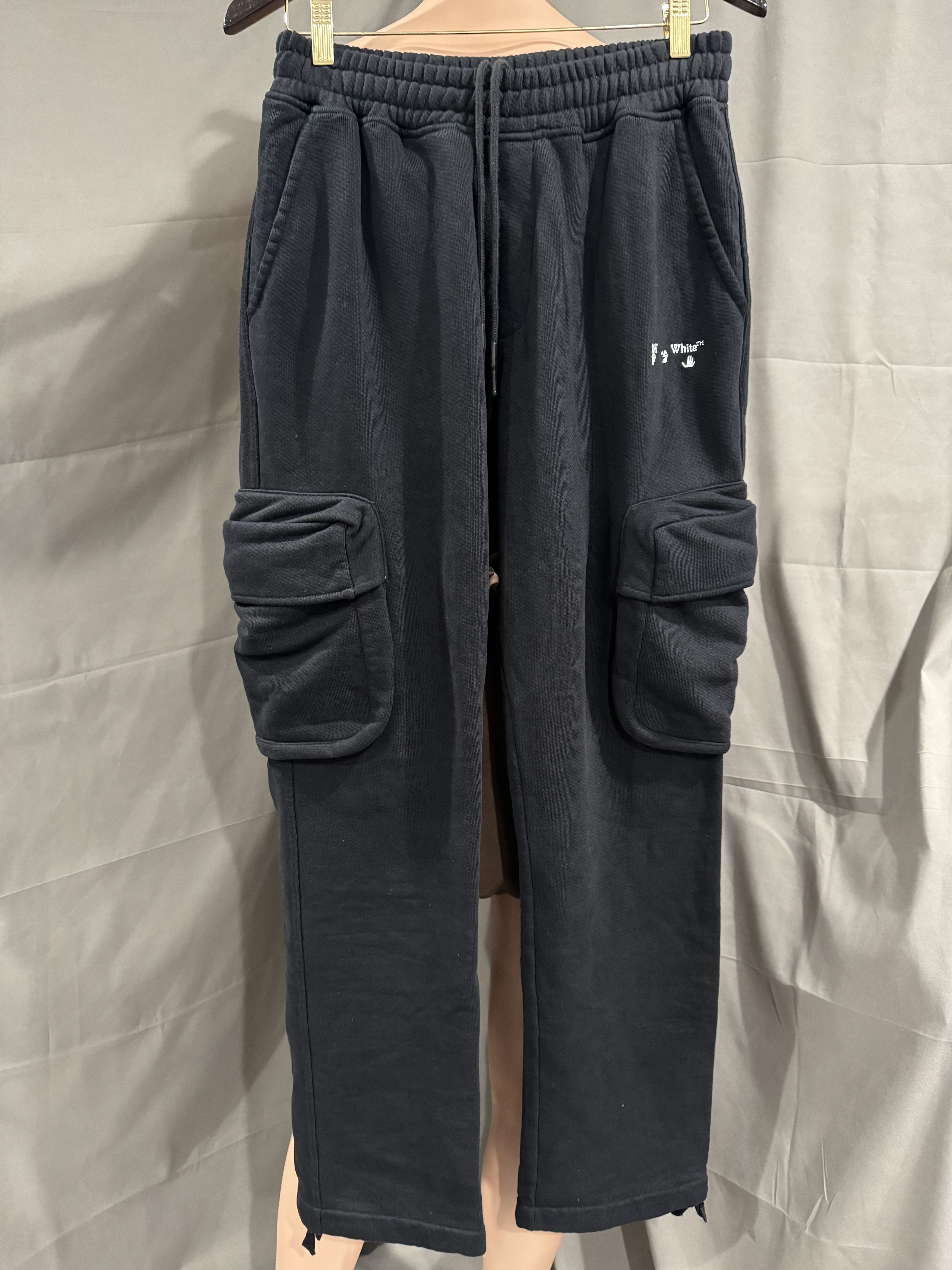 Off-White Off White Cargo Sweatpants Black Size Medium Size US 32 / EU 48 - 1 Thumbnail