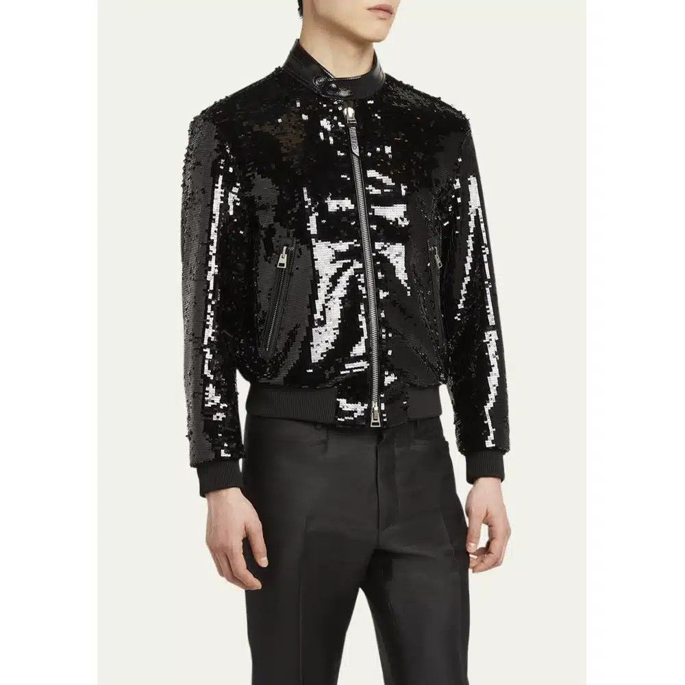 Tom Ford o1loc1c0825 OBS045 Biker Blouson Jacket in Black Size US M / EU 48-50 / 2 - 2 Thumbnail