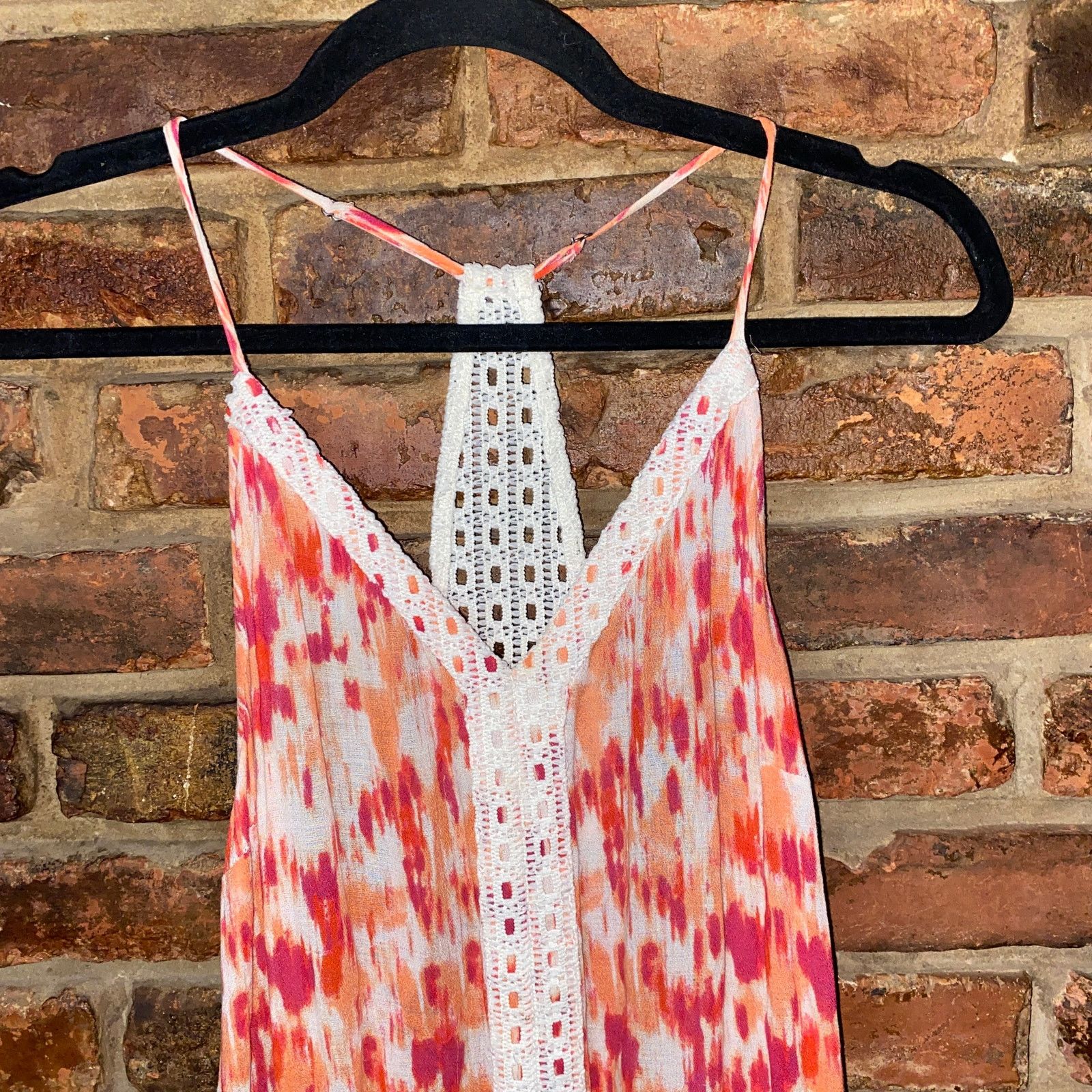 Lucky Brand Lucky Brand Ikat Crochet Back Racerback Tank Top Small Size S / US 4 / IT 40 - 3 Thumbnail