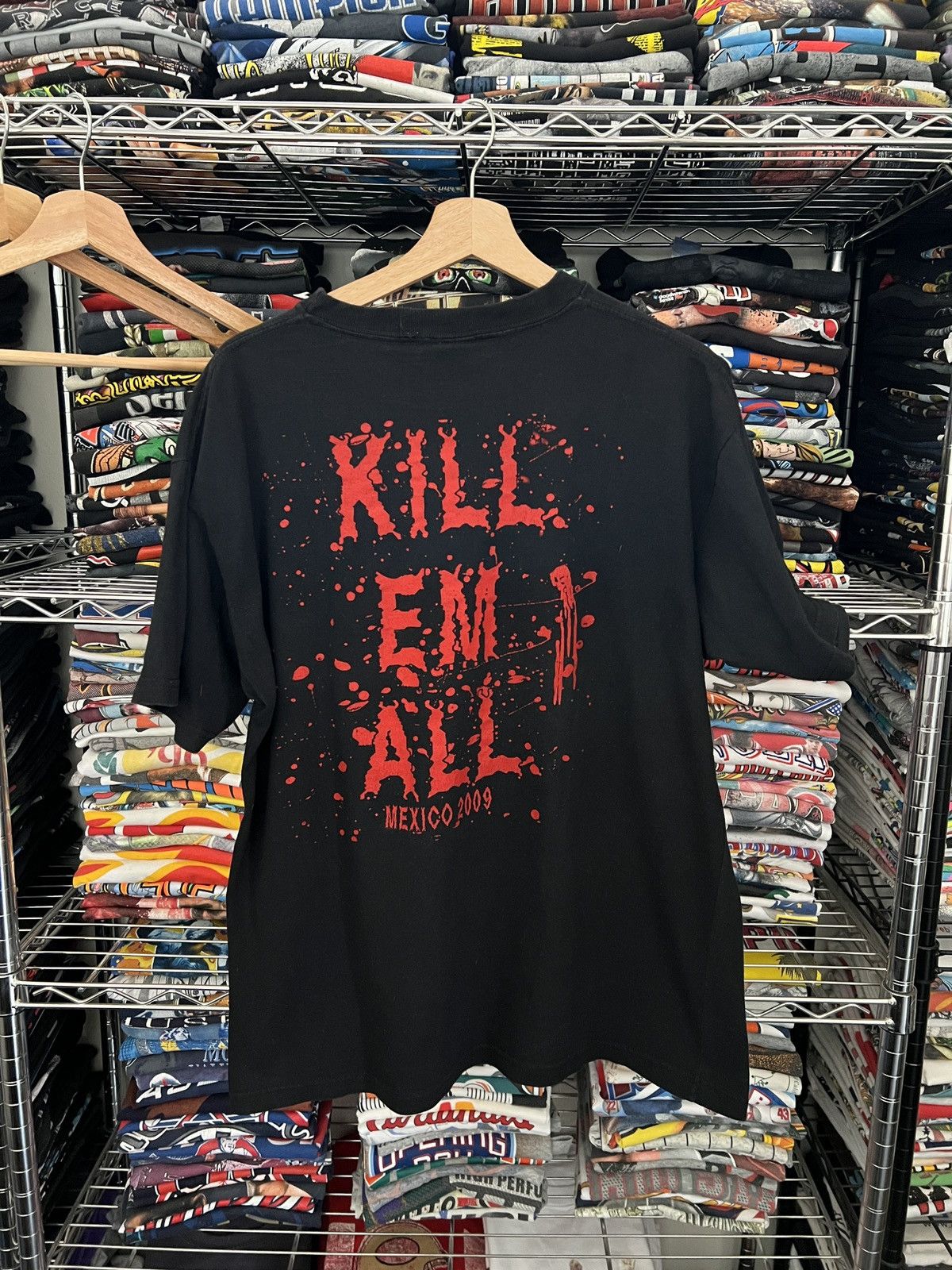 Metallica 2009 Metallica Kill Em All Mexico Tour Bootleg Band Tee Size US L / EU 52-54 / 3 - 2 Thumbnail