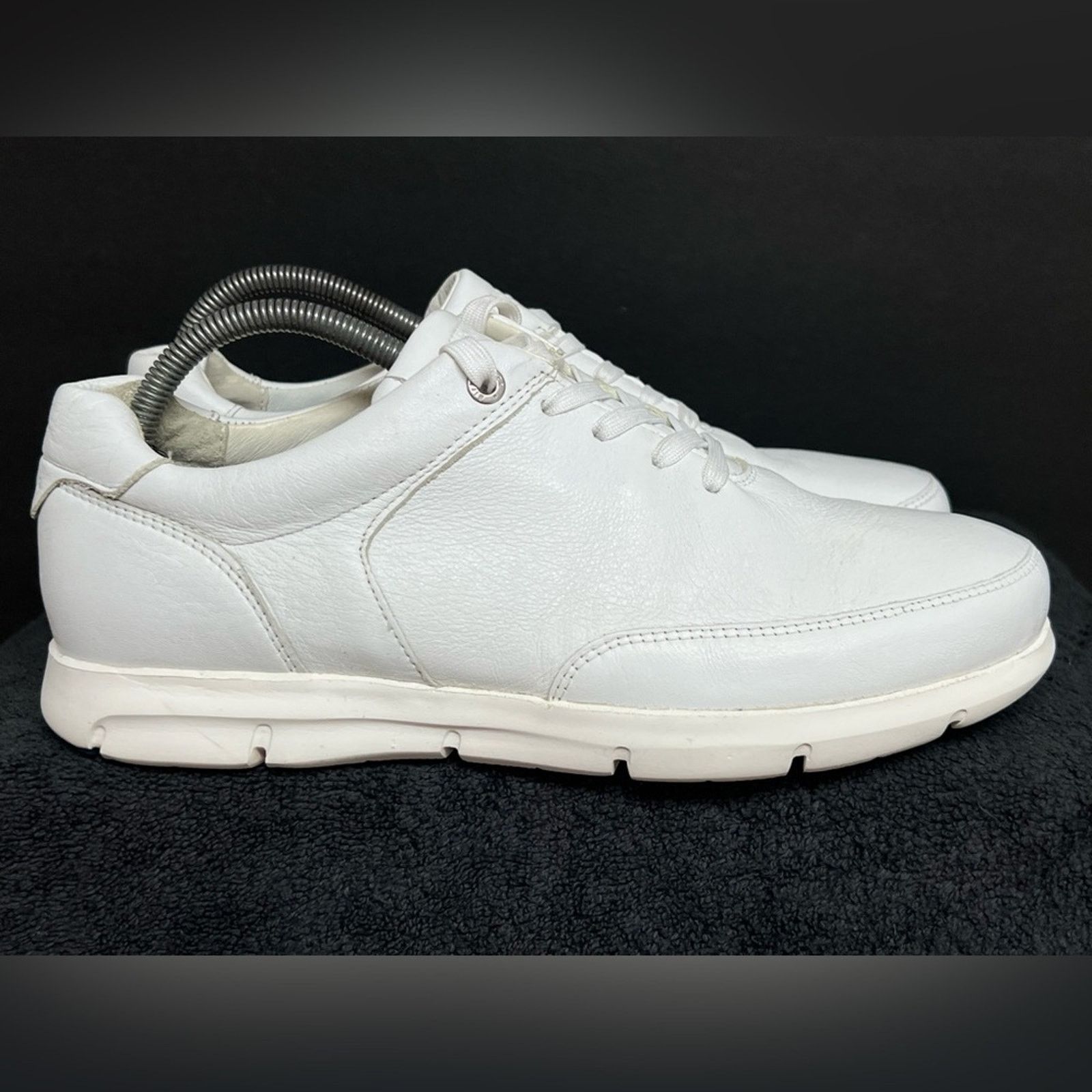 Birkenstock Birkenstock Manitoba Mens White Leather Shoes Size 41 US 8M Size US 8 / EU 41 - 4 Thumbnail