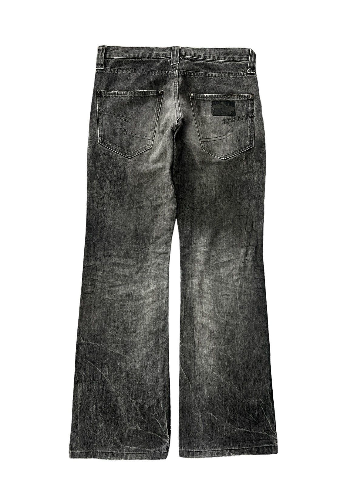 If Six Was Nine × Japanese Brand FLARED💥SEMANTIC DESING ART DISTRESSED DENIM PANT Size US 31 - 5 Thumbnail