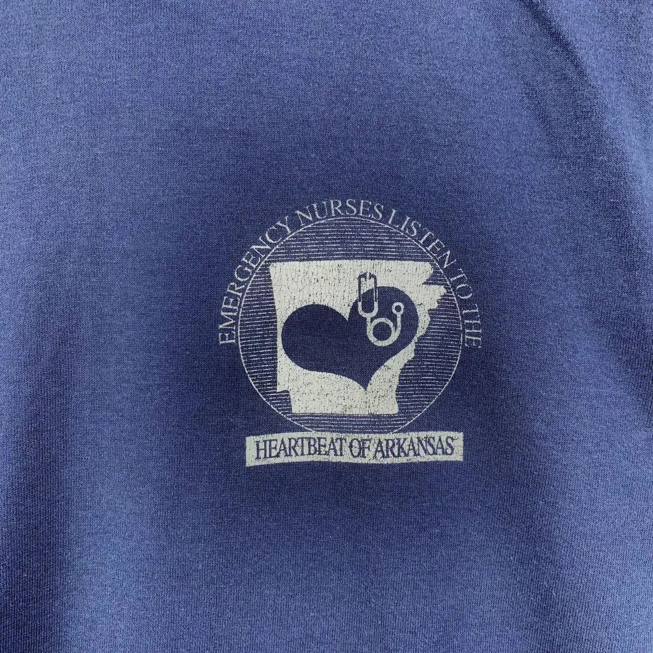Vintage Vintage 80’ HEARTBEAT OF ARKANSAS Nurse Tee Shirt Top Size US M / EU 48-50 / 2 - 3 Thumbnail