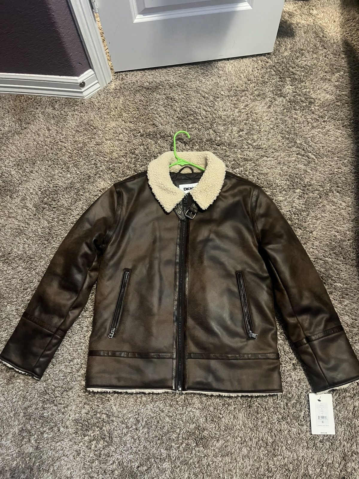 DKNY Brown DKNY leather jacket Size US S / EU 44-46 / 1 - 1 Thumbnail