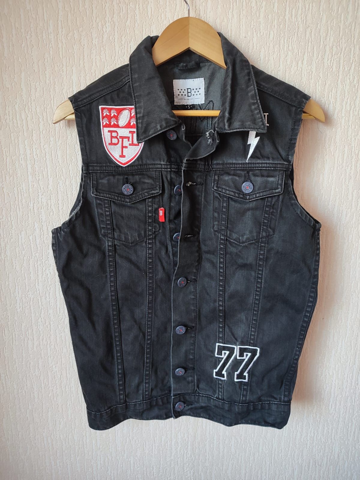 Bones In Memory Of Bones Brigade Rare Sleeveless Denim Jacket Size US S / EU 44-46 / 1 - 2 Thumbnail
