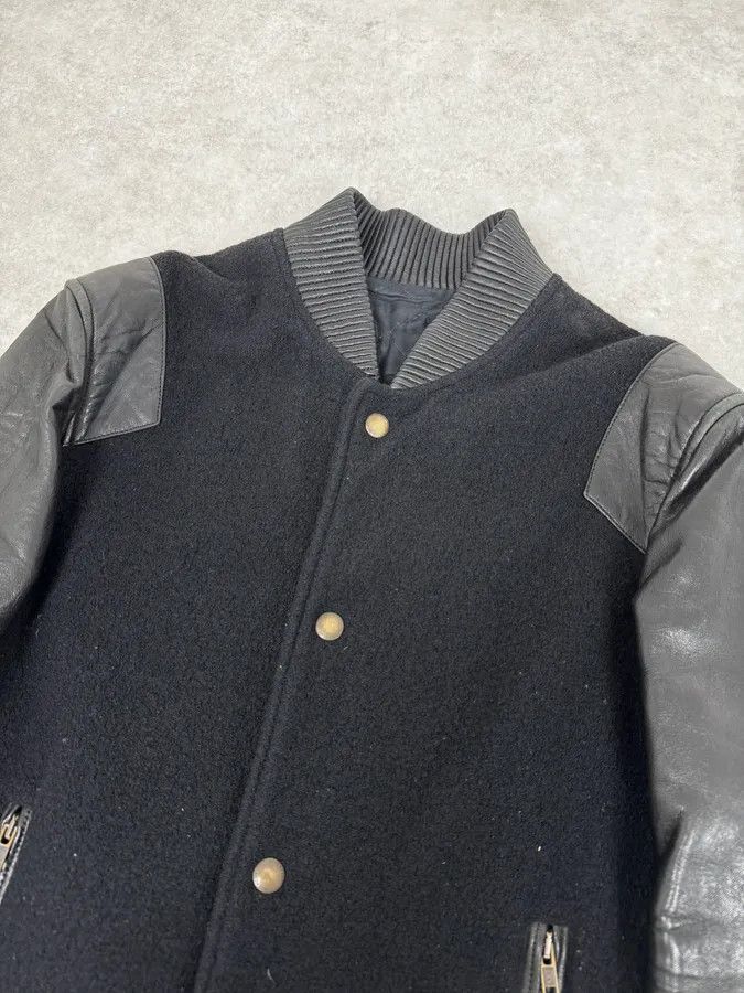 Givenchy AW2013 Givenchy Black Leather Sleeves Bomber Teddy Jacket by Riccardo Tisci Size US M / EU 48-50 / 2 - 5 Thumbnail