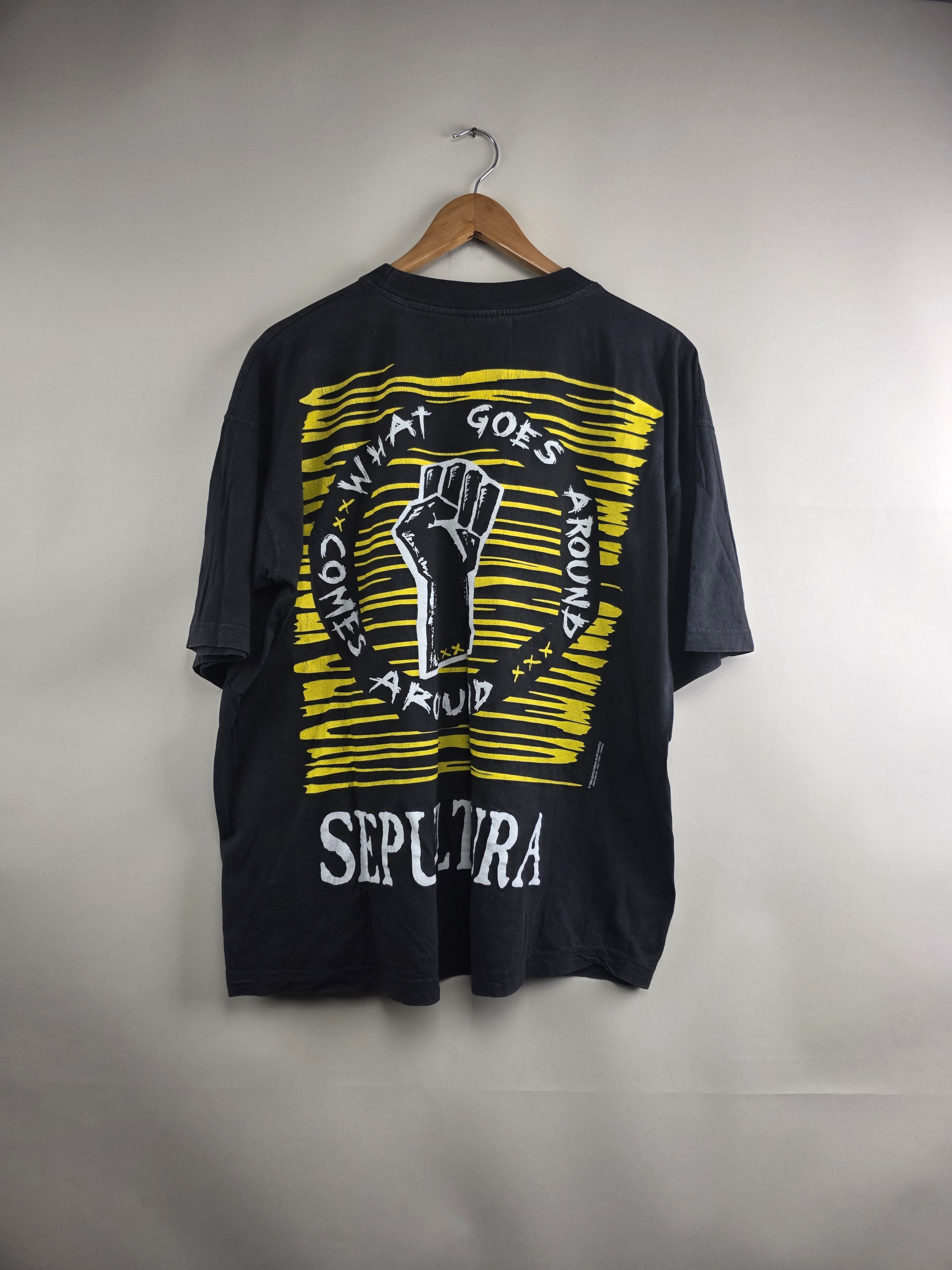 Band Tees × Vintage 1996 Sepultura Straight Hate XL 24.5" 27" Size US XL / EU 56 / 4 - 4 Thumbnail