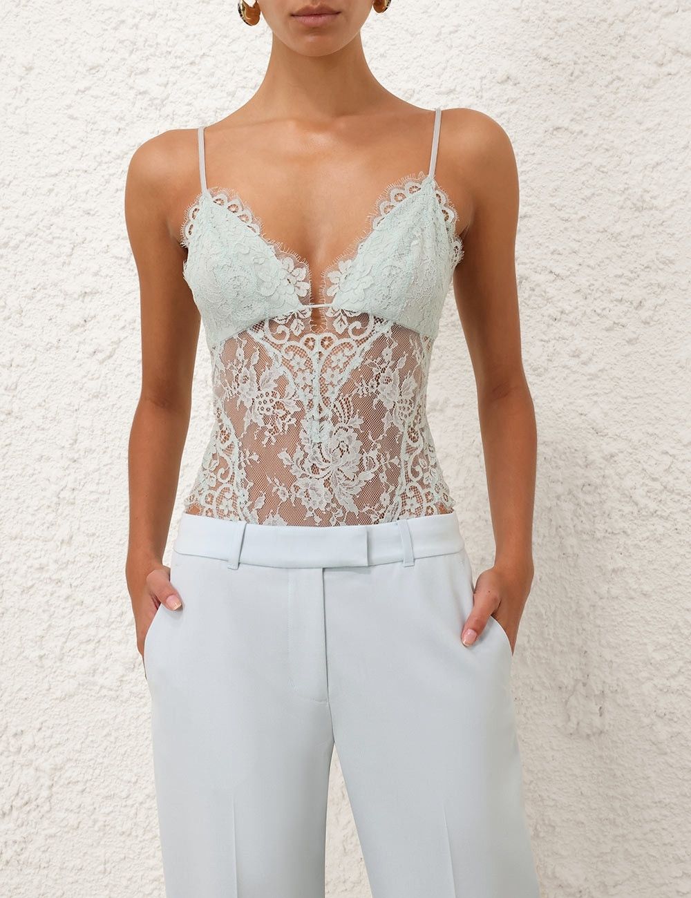 Zimmermann oc11z0226 Lace Teddy Bodysuit In Multicolor Size S / US 4 / IT 40 - 2 Thumbnail