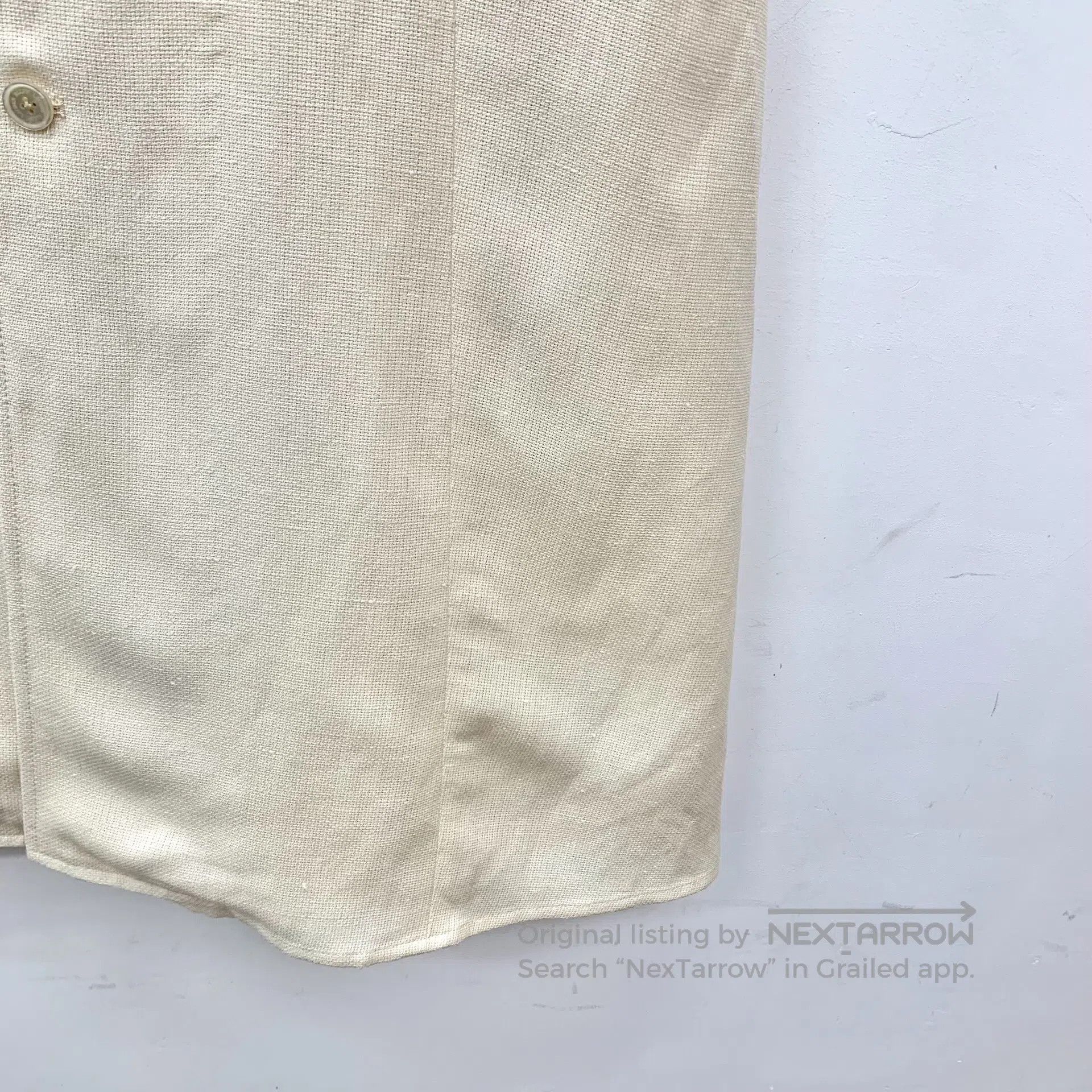 Polo Ralph Lauren Ralph Lauren Beige Linen V-neck Sleeveless Single-breasted Size XL / US 12-14 / IT 48-50 - 5 Thumbnail
