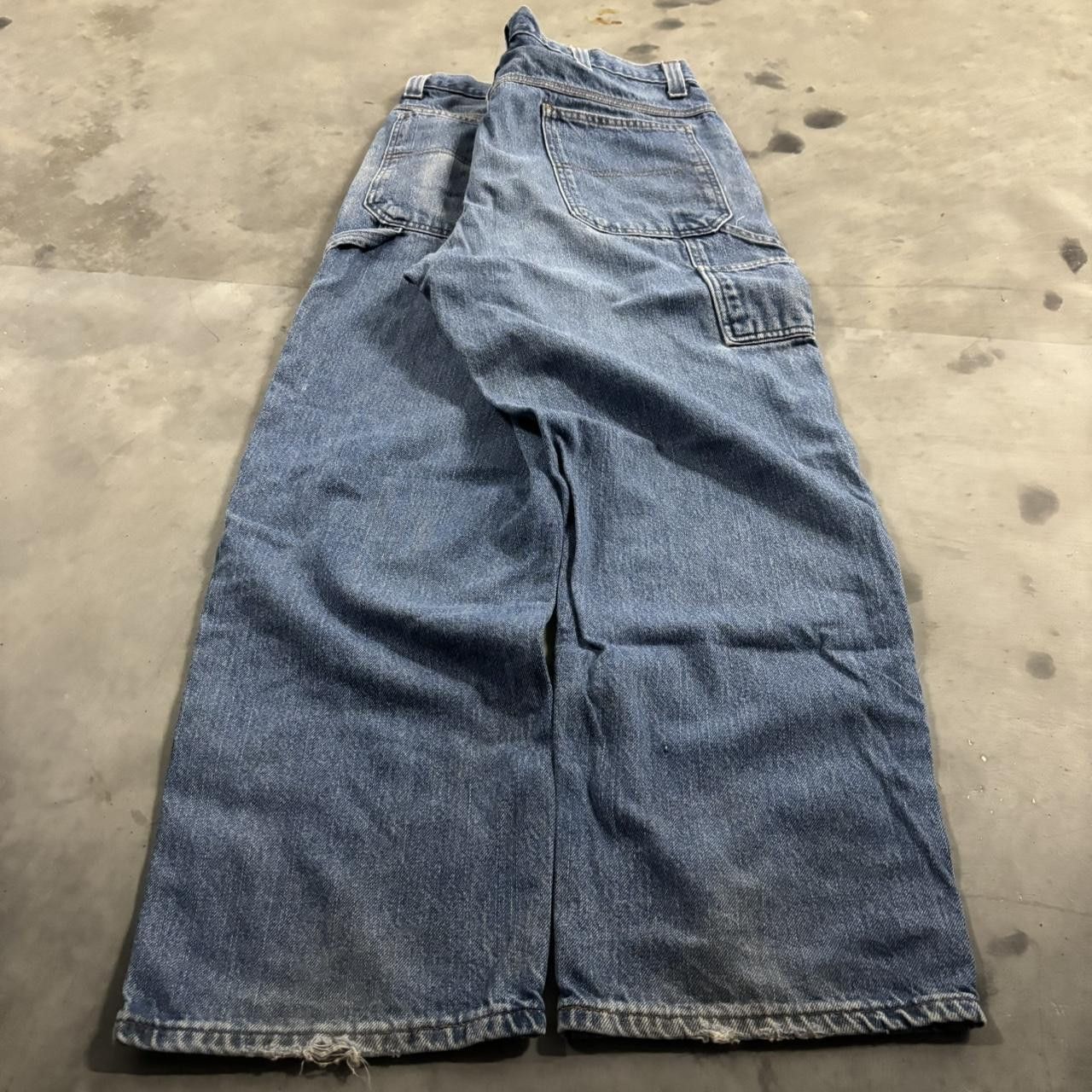 Vintage Crazy Vintage Y2K/2000s Baggy Faded Light Wash Carpenter Denim Jeans! 38x30 Size US 38 / EU 54 - 4 Thumbnail