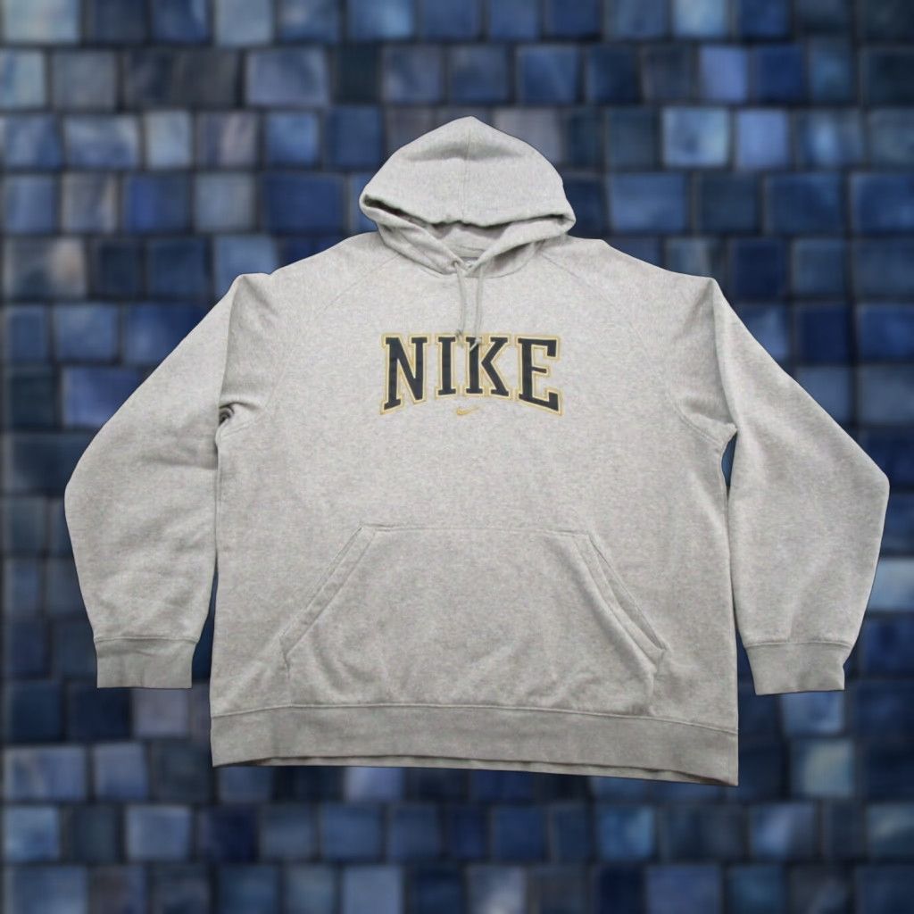 Nike VINTAGE Nike Center Swoosh Spell Out Embroidered Hoodie Sweatshirt 2XL Gray Mens Hoodie Embroidered 90s Sports Size US XXL / EU 58 / 5 - 1 Thumbnail