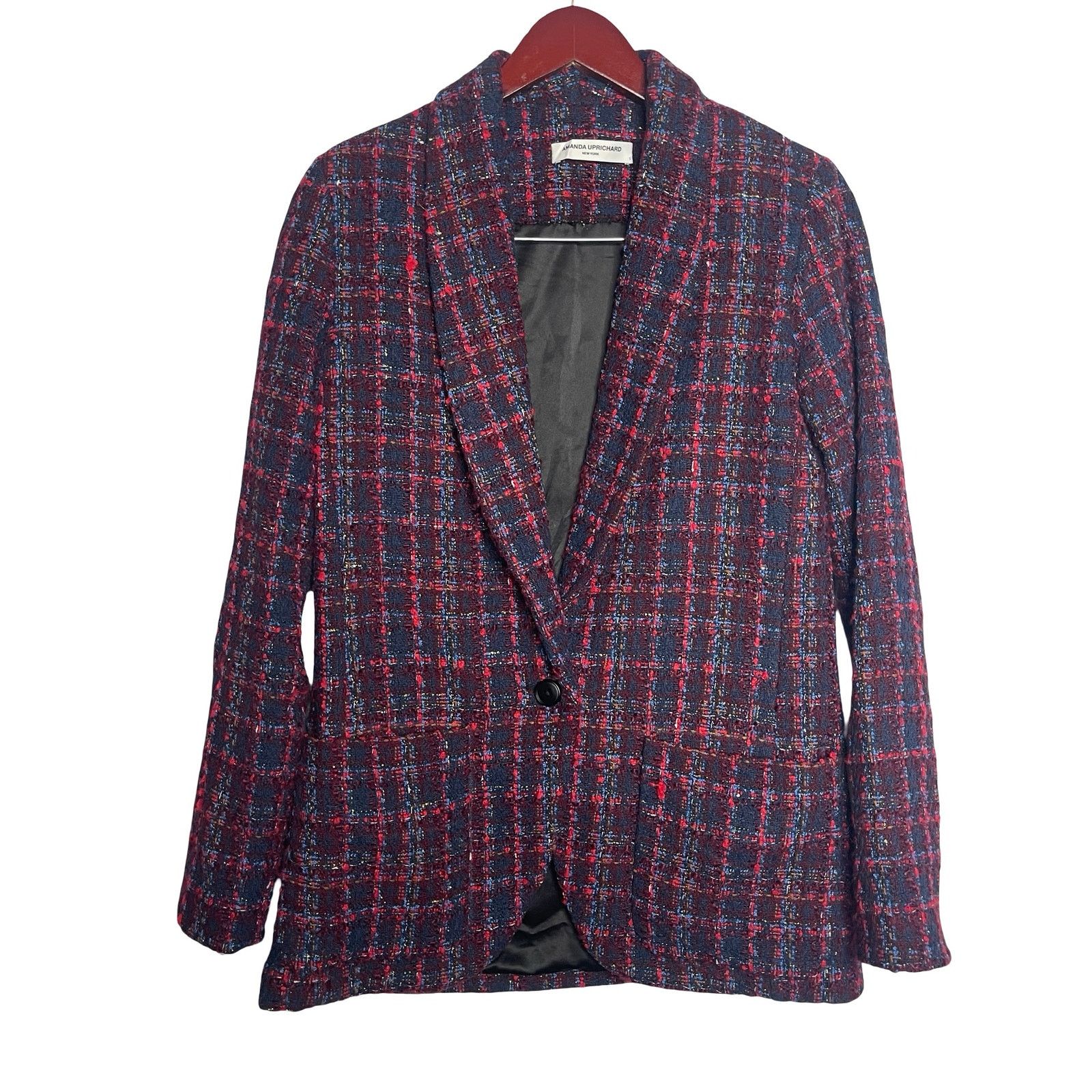 Amanda Uprichard AMANDA UPRICHARD SET Tweed Collar Blazer & mini skirt S Size 26" / US 2 / IT 38 - 2 Thumbnail
