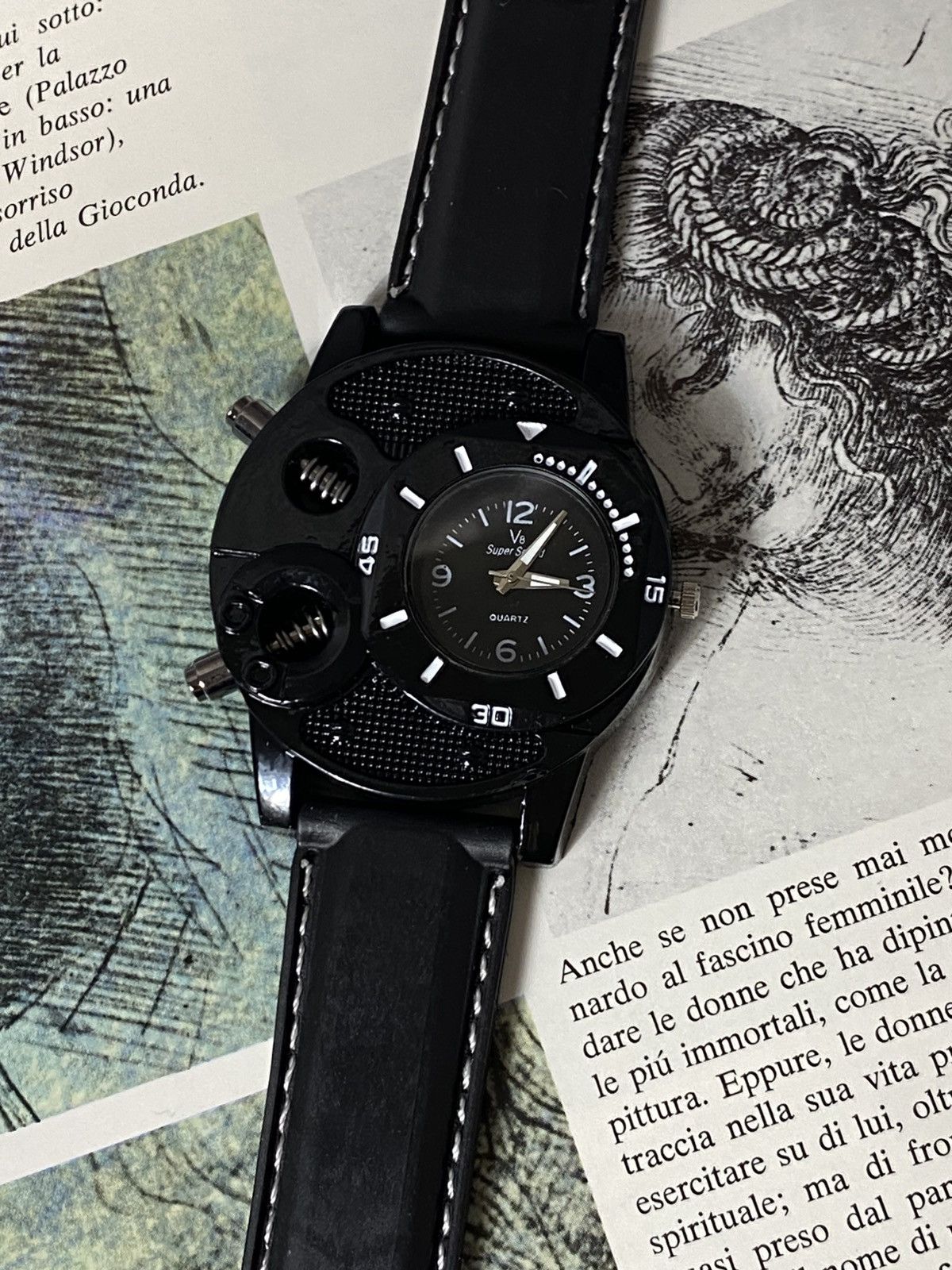 Japanese Brand V8 Super Speed Industrial Racing Watch - Black Size ONE SIZE - 3 Thumbnail