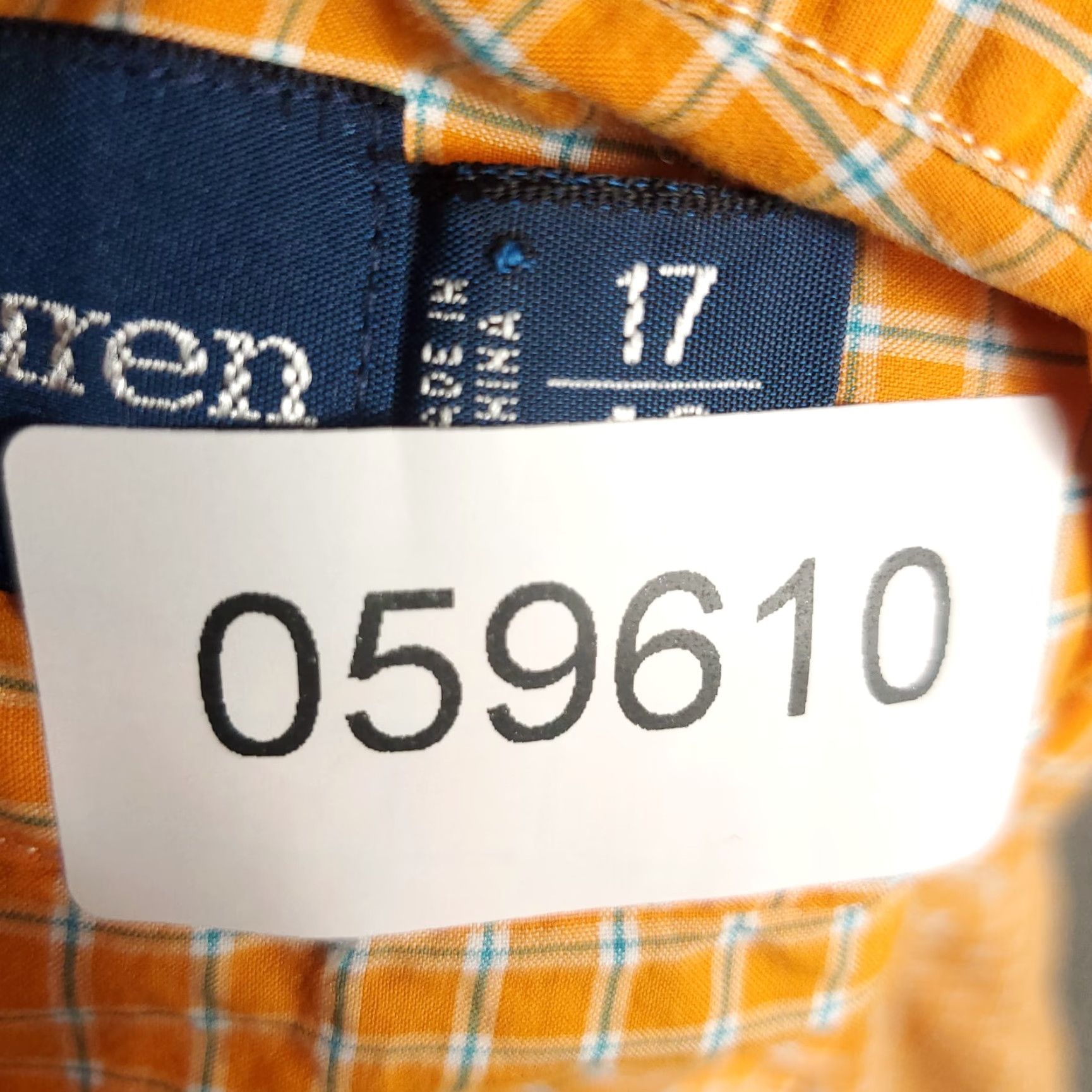 Ralph Lauren Ralph Lauren Dress Shirt Mens 17 Orange Plaid Extra Slim Fit Button-Down Long Sleeve Classic Modern Size 46R - 8 Thumbnail