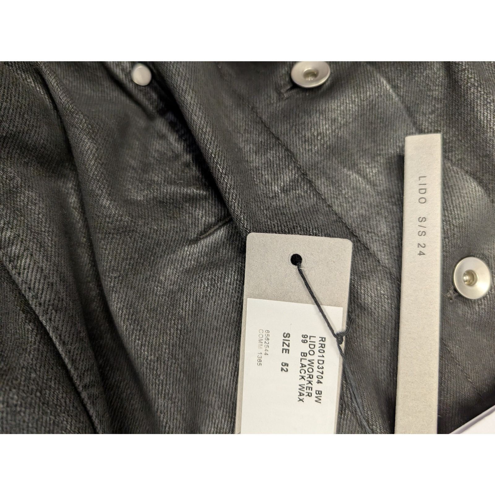 Rick Owens o1rshd1 Lido Worker Jacket in Black Wax Size US L / EU 52-54 / 3 - 16 Thumbnail