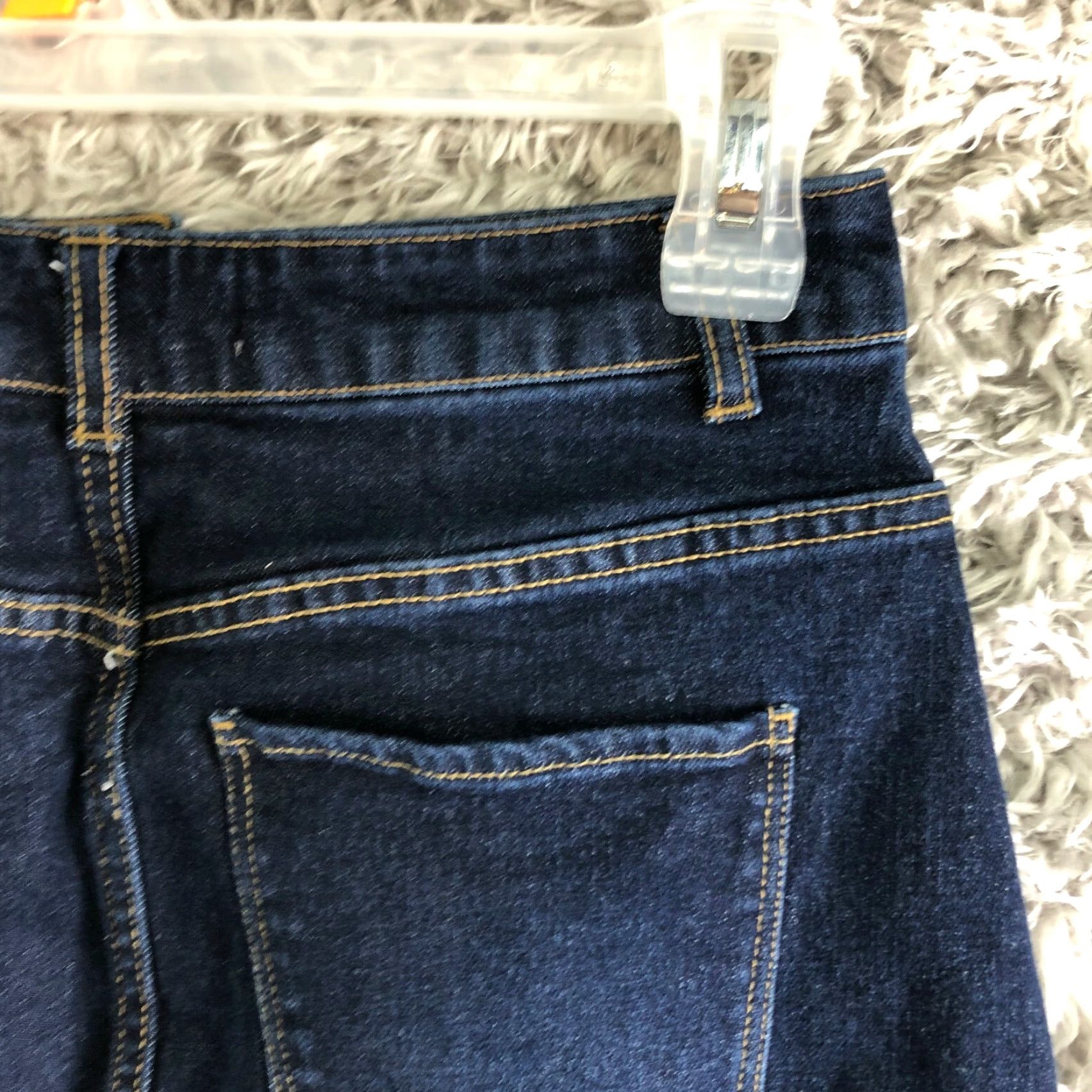 Vintage Harper Womens Size Small 27" Mini Midi Blue Jean Skirt Dark Wash Womens Skirt Denim Cotton Regular Rise Midi Length Dark Wash Jeans Skirt Vintage No Size 28" / US 6 / IT 42 - 5 Thumbnail