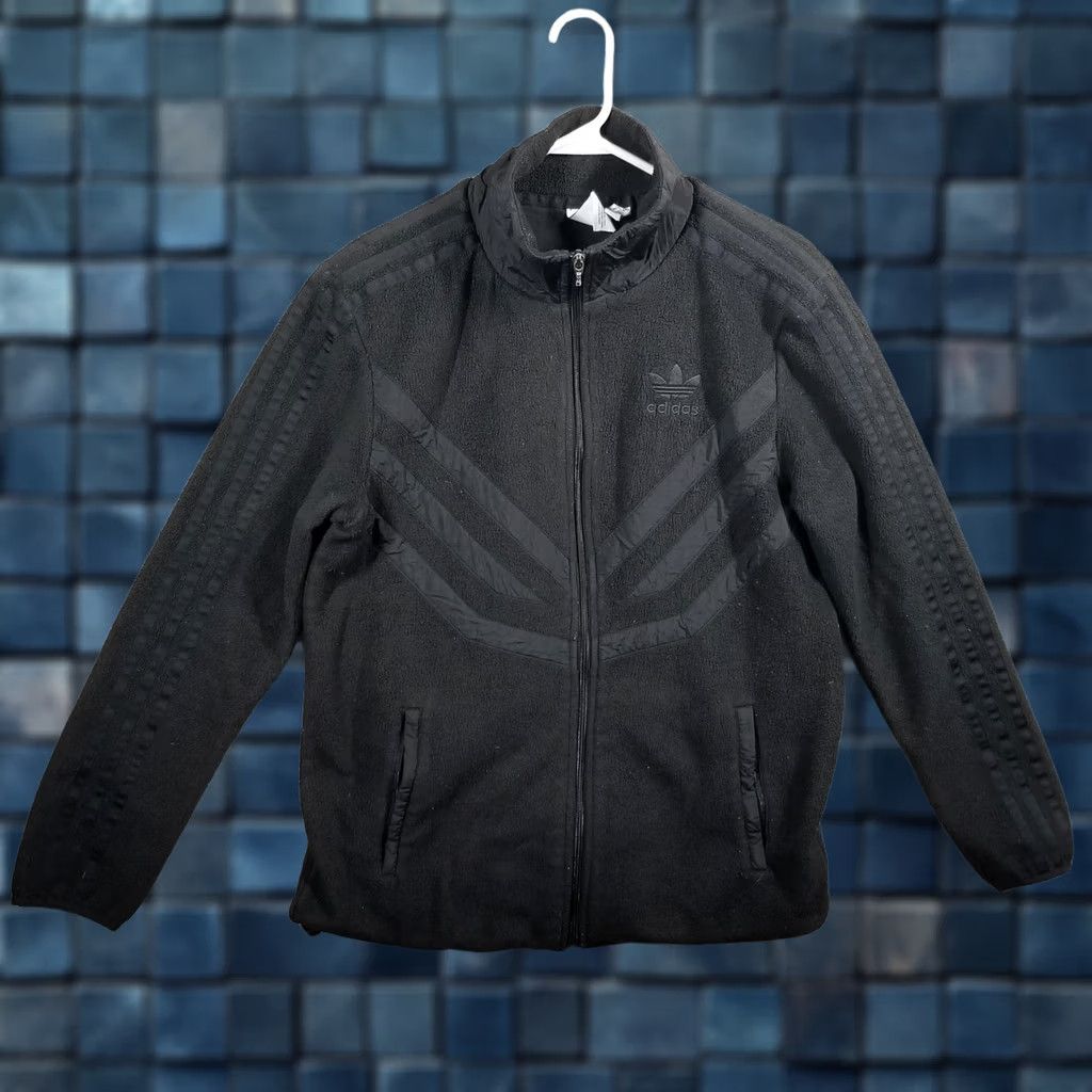 Adidas Adidas Track Jacket Mens M Black Originals Fleece Full Zip Pockets Trefoil Size US M / EU 48-50 / 2 - 1 Thumbnail
