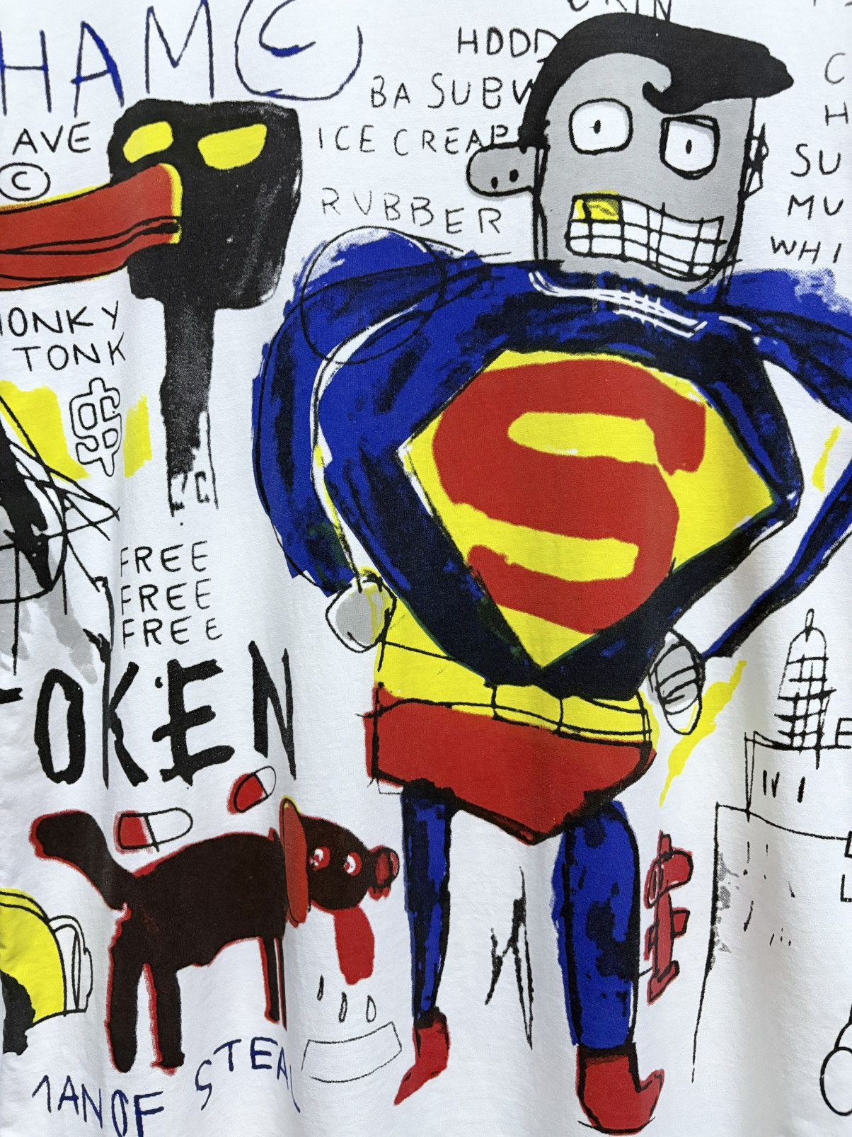 Jean-Michel Basquiat Vintage Bootleg Jean Michel Basquiat - Superman T-Shirt Size US L / EU 52-54 / 3 - 5 Thumbnail