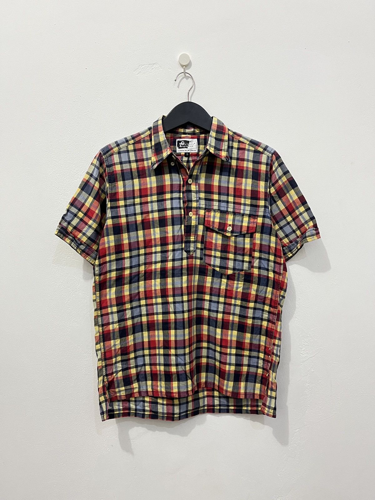 Engineered Garments Engineered Garments Nephentes Plaid Half button up shirt Size US S / EU 44-46 / 1 - 1 Thumbnail