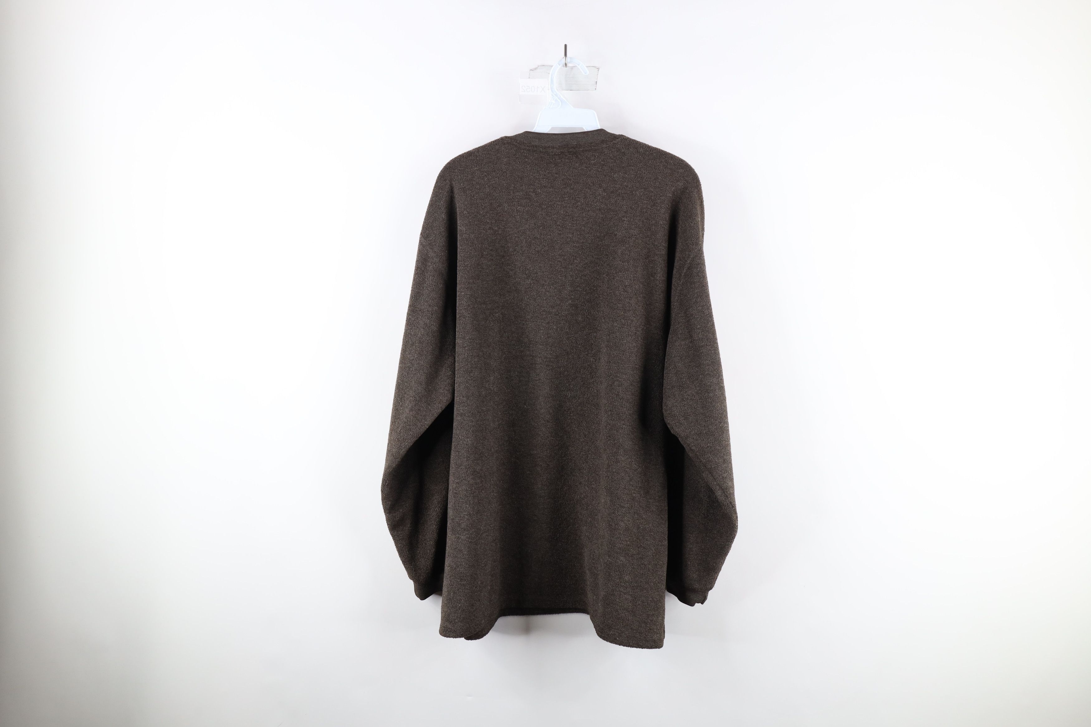 Russell Athletic Vintage 90s Russell Athletic Fleece V-Neck Sweatshirt Brown Size US L / EU 52-54 / 3 - 5 Thumbnail