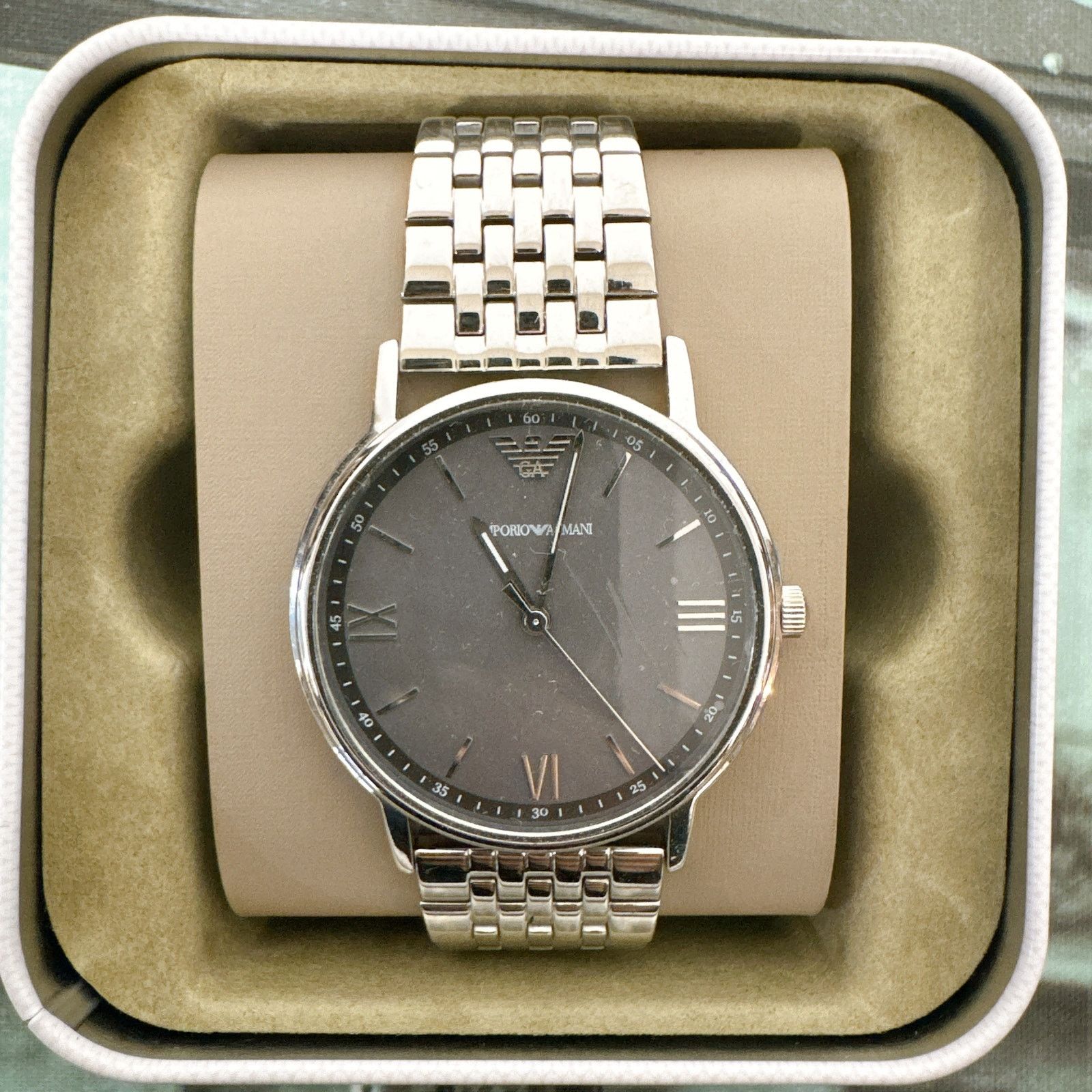 Emporio Armani Emporio Armani AR11068 Kappa Quartz Grey Dial Silver Mesh Size ONE SIZE - 2 Thumbnail