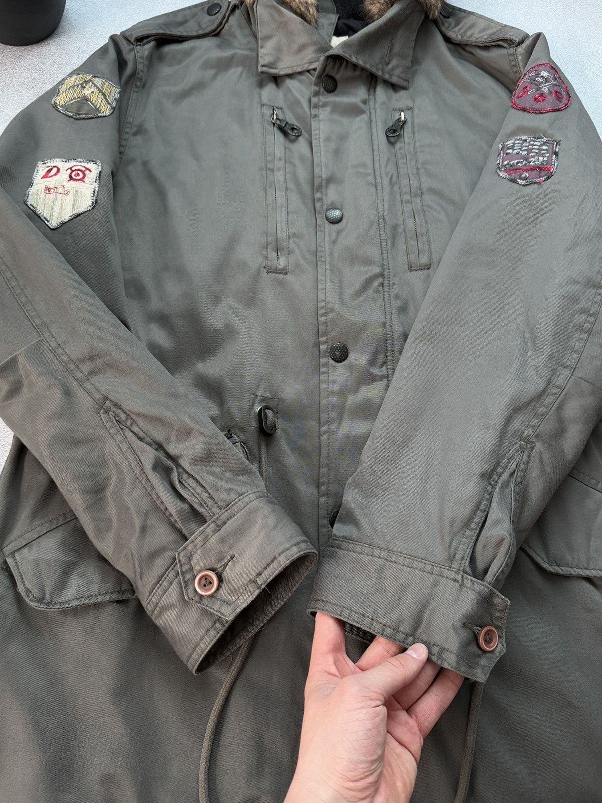 Diesel Diesel Parka Jacket Faux Fur Y2K Hood Military Alaska Style Size US L / EU 52-54 / 3 - 6 Thumbnail