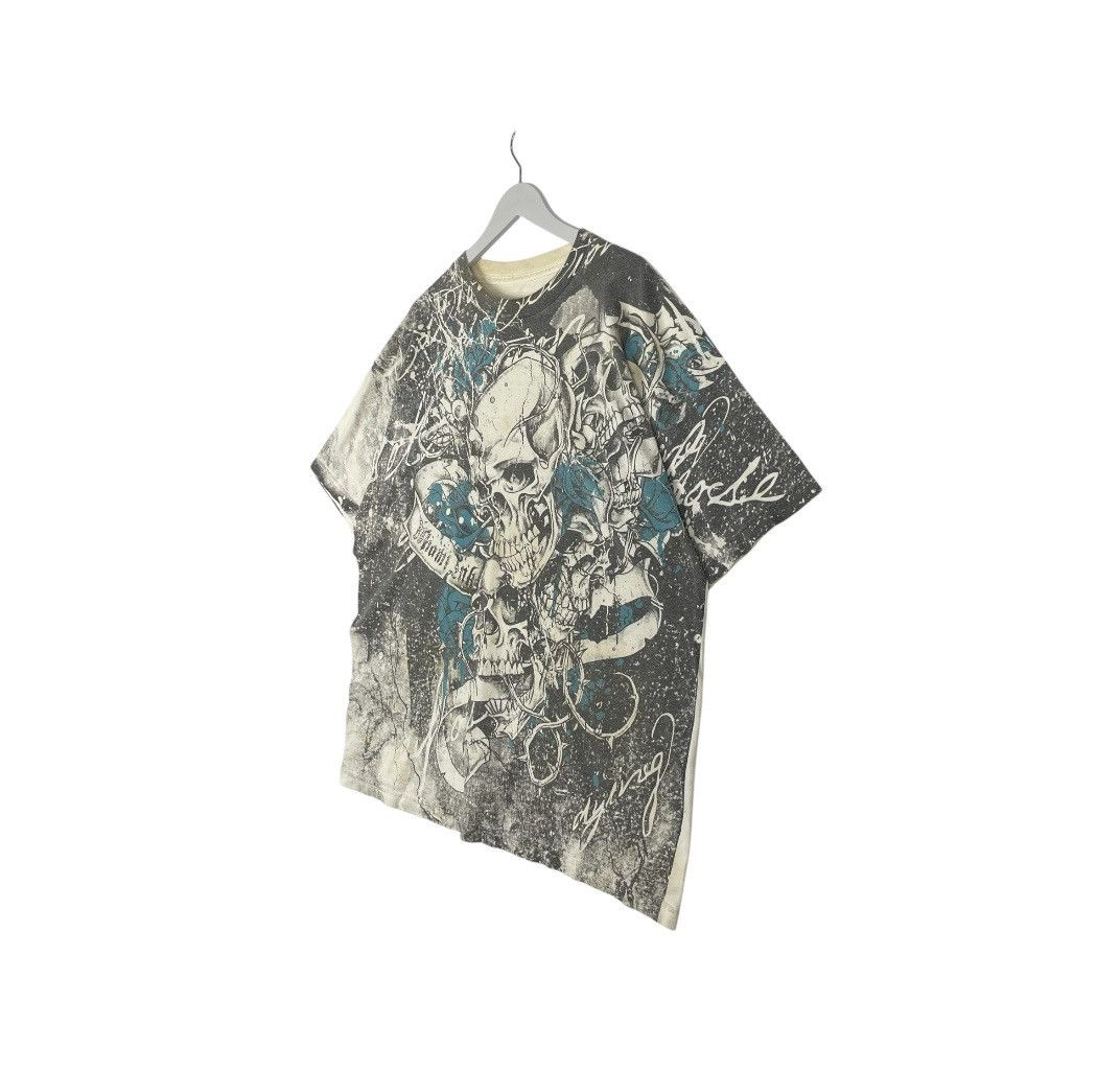 Designer × Vintage Vintage Y2K Miami Ink Skull Flower Graffiti Tattoo All Over Size US L / EU 52-54 / 3 - 2 Thumbnail
