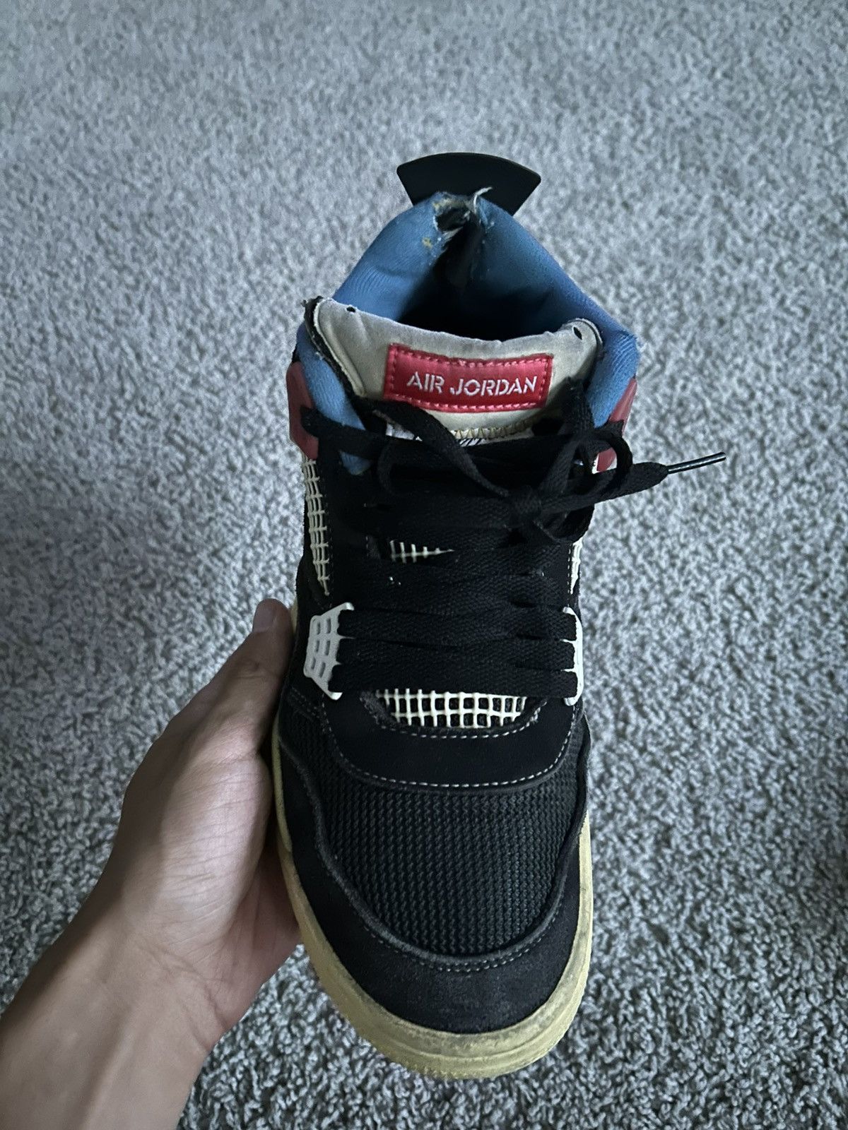 Union LA X Air Jordan Retro 4 Off Noir Size 9
