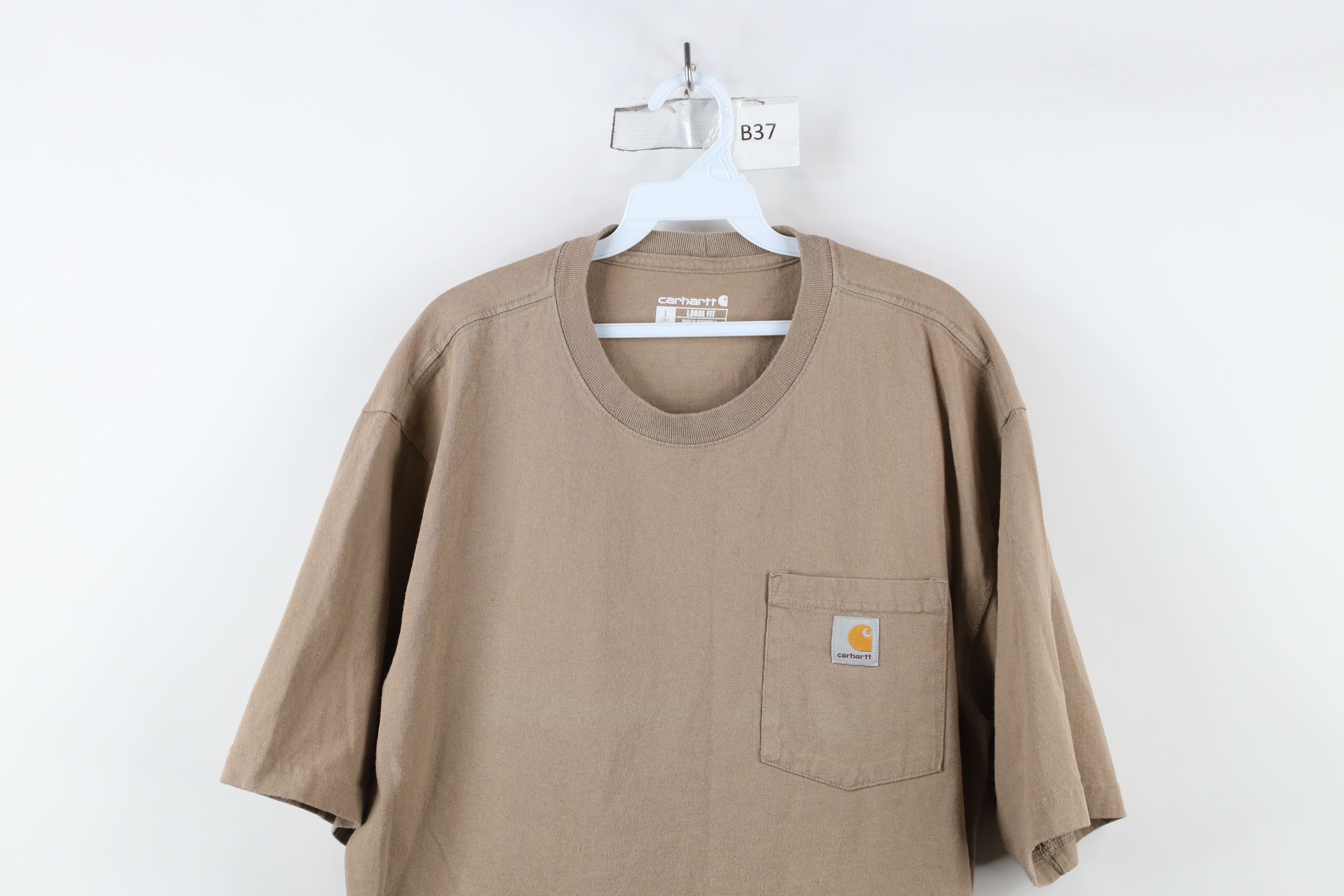 Carhartt × Vintage Vintage Y2K Carhartt Heavyweight Fit Pocket T-Shirt Khaki Size US L / EU 52-54 / 3 - 2 Thumbnail