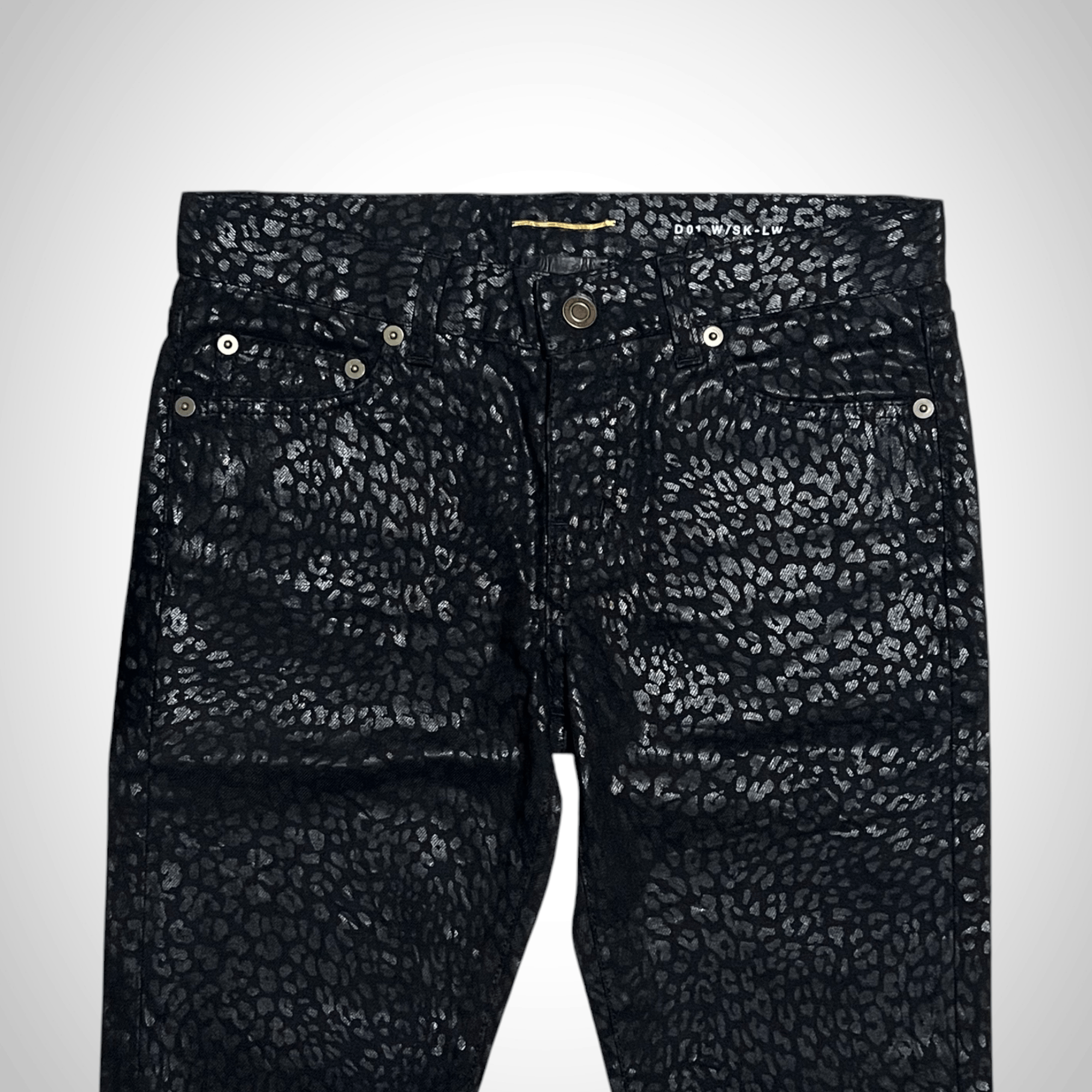 Hedi Slimane × Saint Laurent Paris Saint Laurent Paris FW14 D01 Leopard Print Denim Jeans Size US 28 / EU 44 - 4 Thumbnail