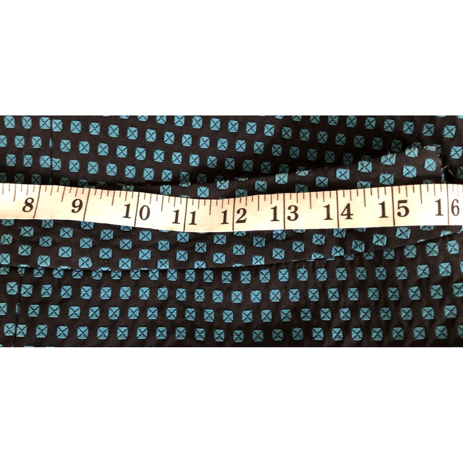 Ann Taylor Ann Taylor Mini Skirt 10P Blk Teal Jacquard Check 32"W Preppy coquette Office Size 32" / US 10 / IT 46 - 3 Thumbnail