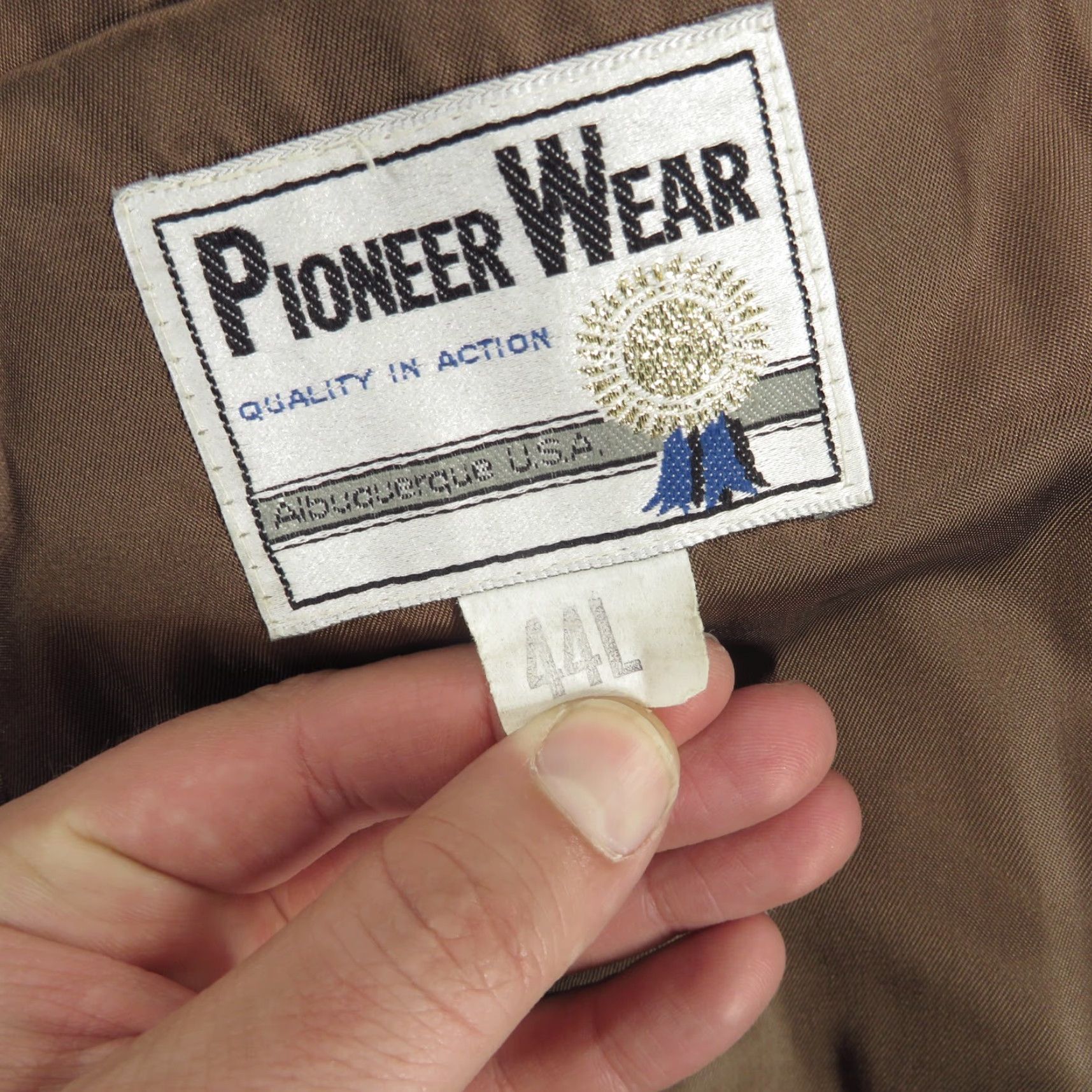 Vintage VINTAGE Pioneer Wear Jacket Mens 44L Brown Leather Western Blazer Vent Coat USA Size 44R - 5 Thumbnail