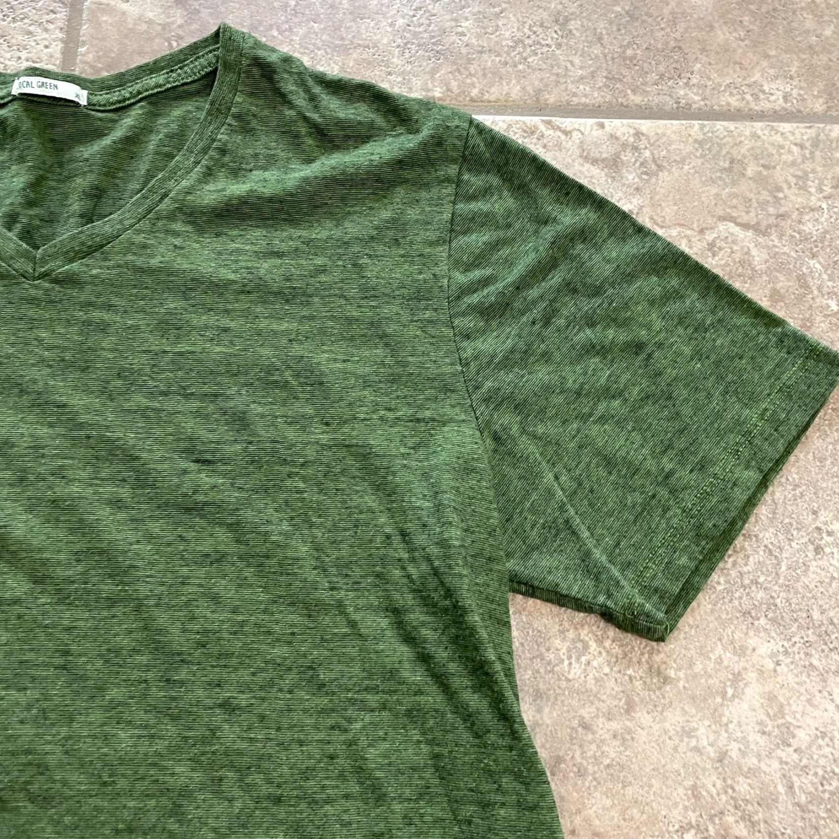 Vintage VINTAGE Local Green Tee V-Neck Mens XL Green Shirt Size US XL / EU 56 / 4 - 2 Thumbnail