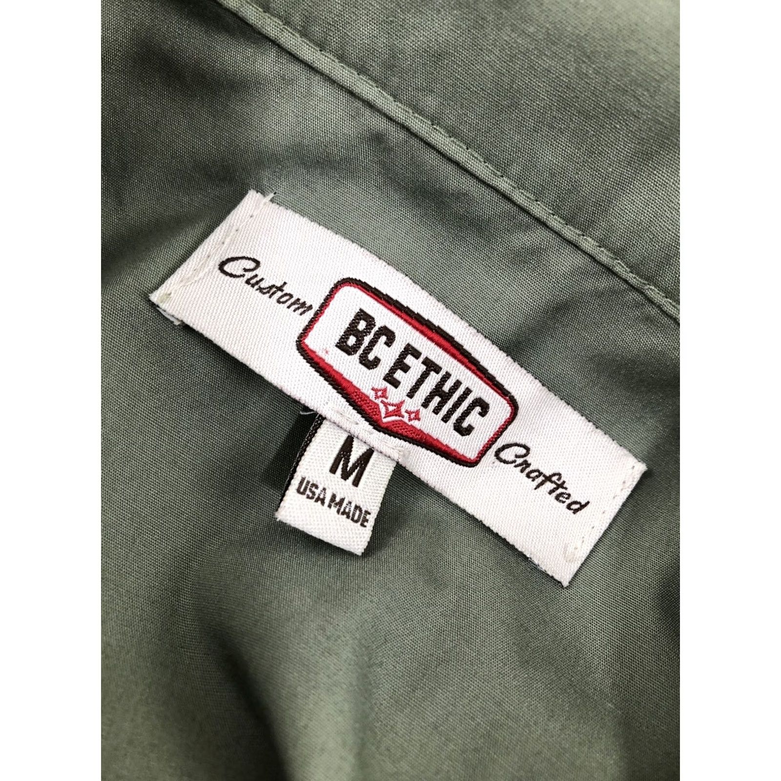 Jockey BC Ethic THROTTLE JOCKEYS Shirt Mens Md Green Cars Pearl Snap Button-Up Short Sleeve Casual Size US M / EU 48-50 / 2 - 5 Thumbnail