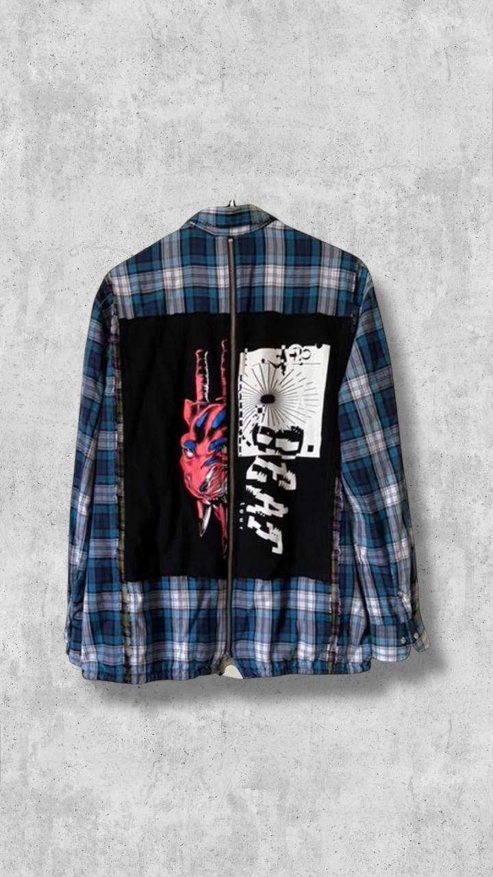 Diesel DIESEL Patchwork checked plaid zip jacket shirt flannel Size US M / EU 48-50 / 2 - 1 Thumbnail