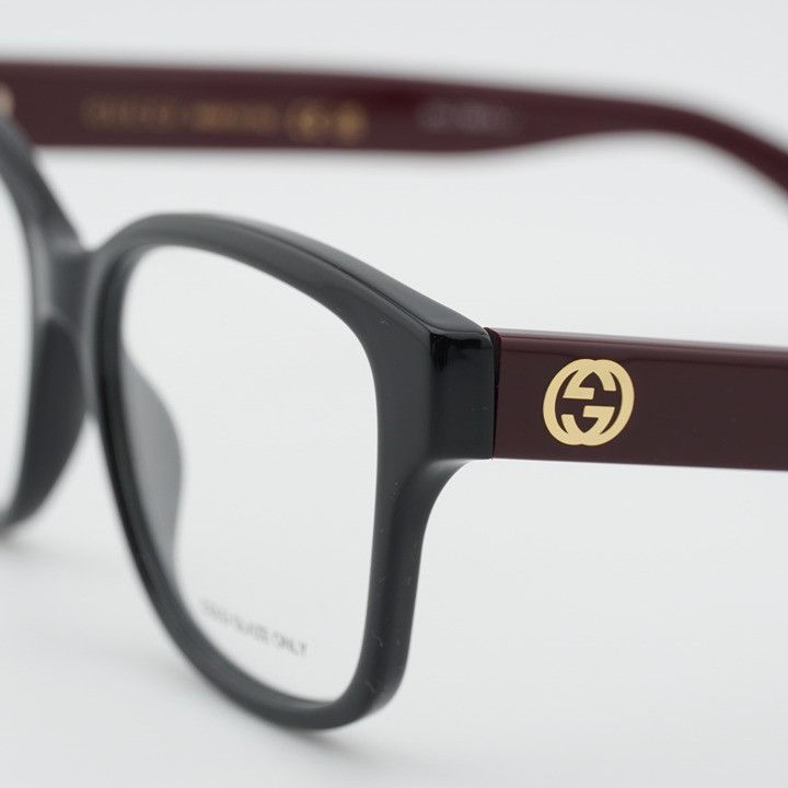 Gucci Gucci GG1340O 009 Eyeglasses Shiny Black/Red 54mm Square Size ONE SIZE - 10 Thumbnail