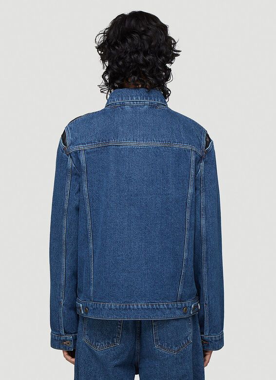Y/Project Blue Layered Denim Jacket with Cut Outs Size US S / EU 44-46 / 1 - 4 Thumbnail