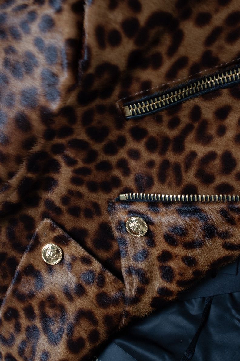 Versace Versace, Ponyskin leopard biker jacket FW24 Size US S / EU 44-46 / 1 - 10 Thumbnail