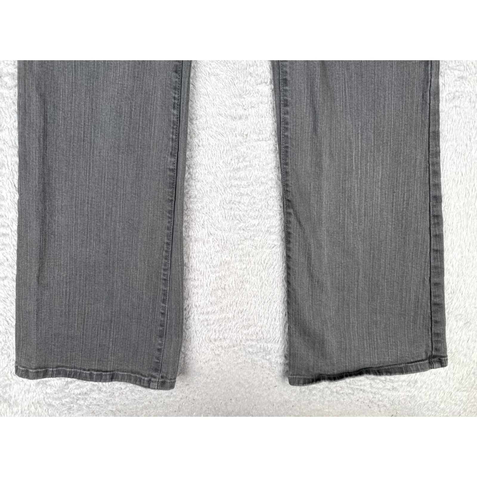 NYDJ VINTAGE NYDJ Jeans Womens 4 Gray Denim Flared Leg Cotton Blend 26x32 Medium Inseam 32 Size 27" / US 4 / IT 40 - 2 Thumbnail