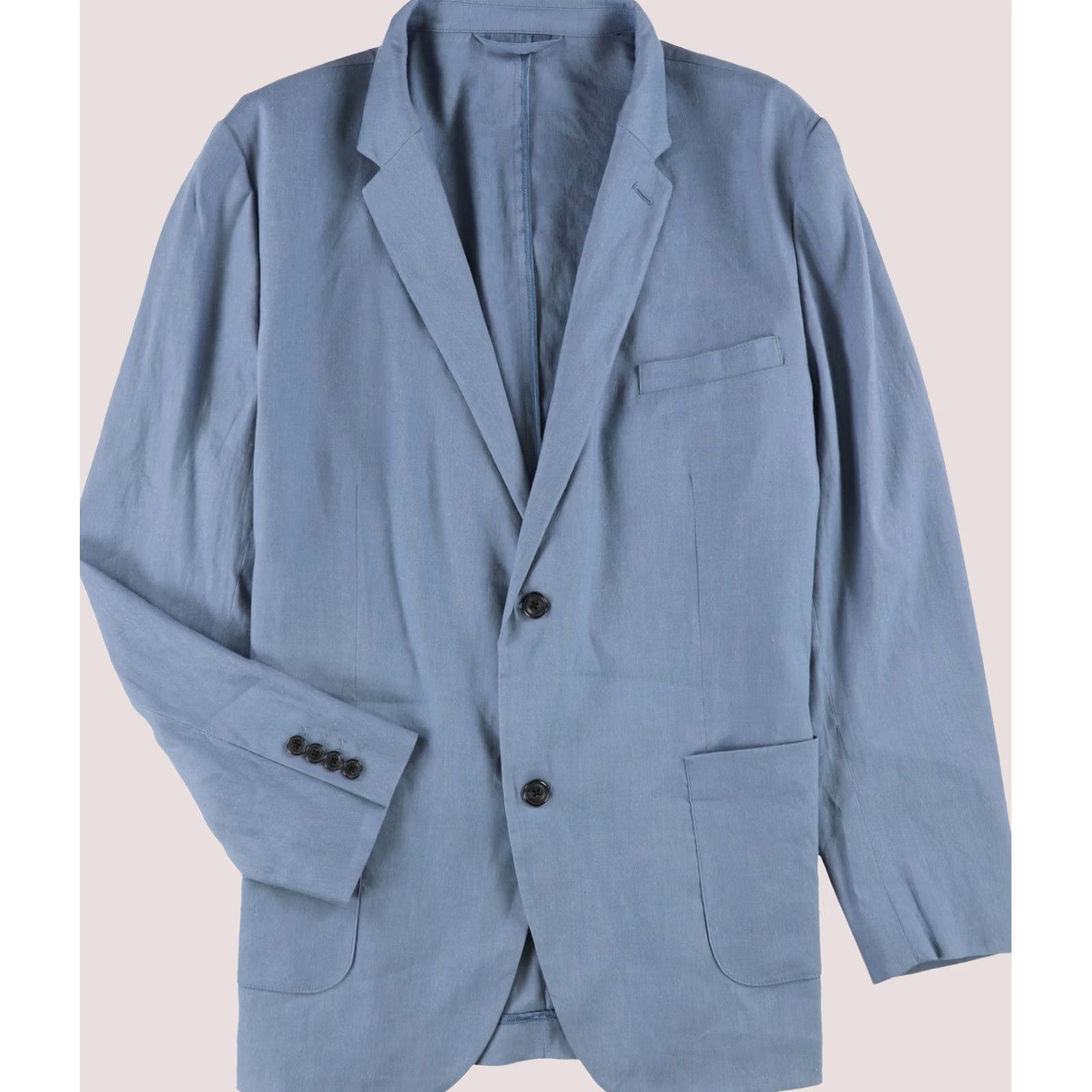 Alfani VINTAGE? No. Alfani Mens Linen Blend Stretch Two Button Blazer Jacket, medblue, 2XL Shirt Mens Jacket XL? Size 48R - 1 Thumbnail