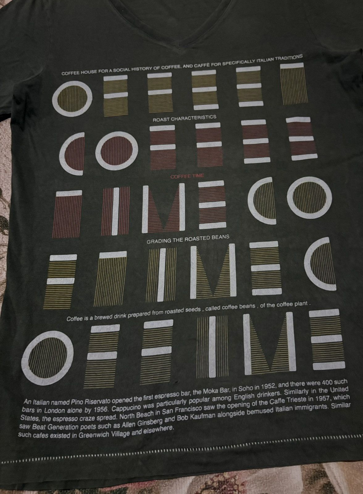Designer × FACTOTUM × Japanese Brand Factotum Spellout Vneck T-Shirt Size US S / EU 44-46 / 1 - 3 Thumbnail