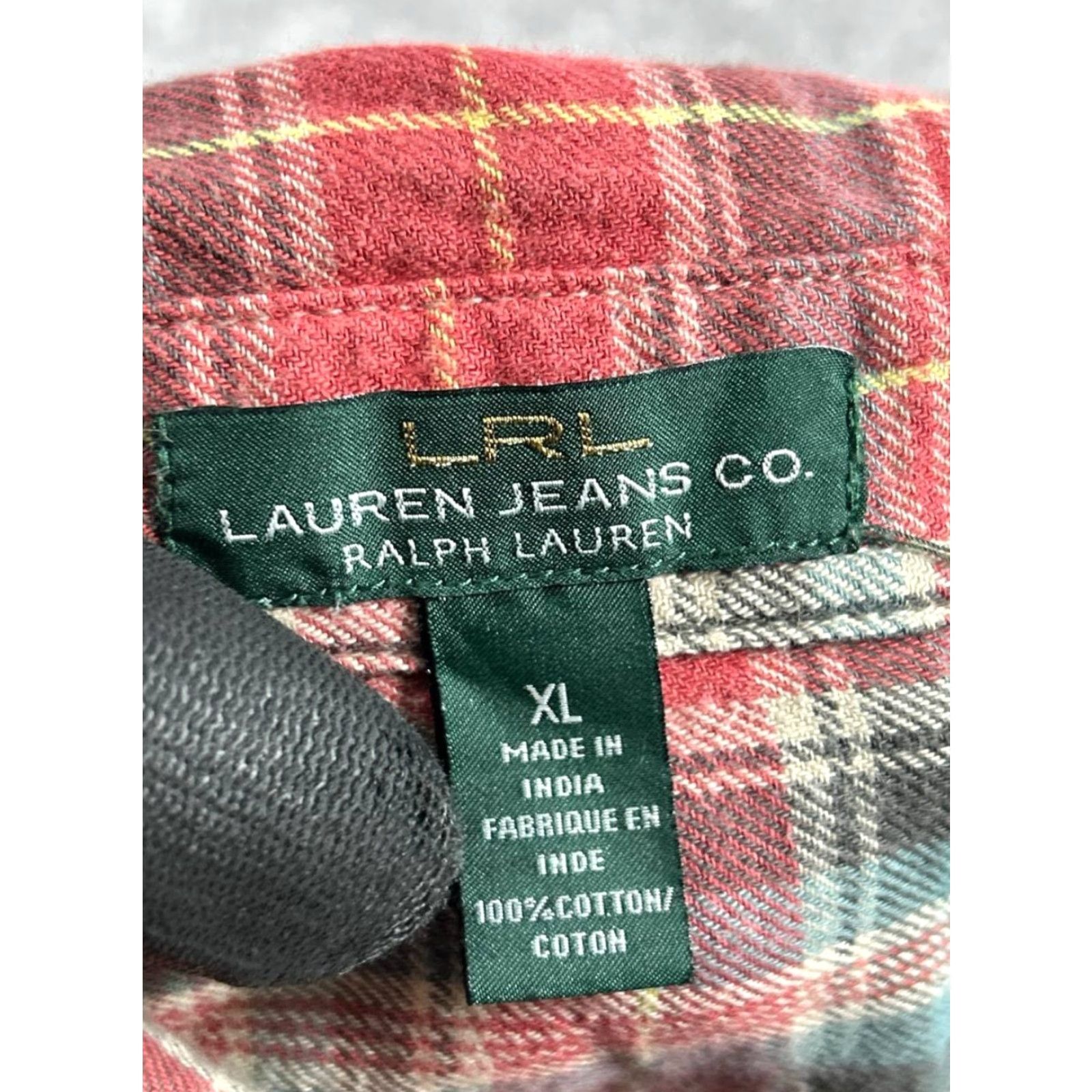 Ralph Lauren VINTAGE Lauren Ralph Lauren Shirt Mens XL Blue Cotton Flannel Button-Up Collared Plaid Long Sleeve Button Adjustable Size US XL / EU 56 / 4 - 3 Thumbnail