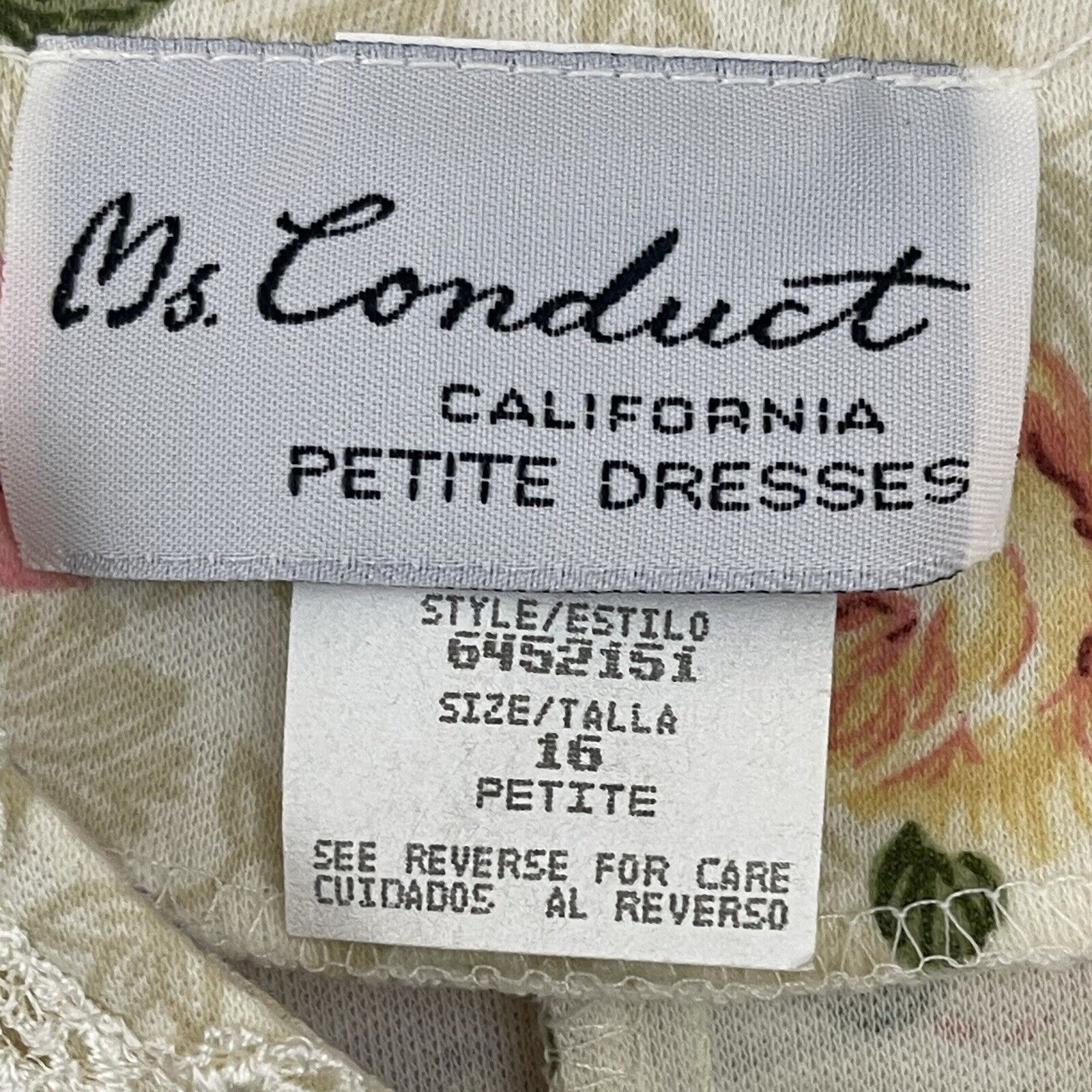 Other Ms Conduct Carriage Court Dress Womens 16P Floral Vintage Size XXL / US 16-18 / IT 52-54 - 2 Thumbnail